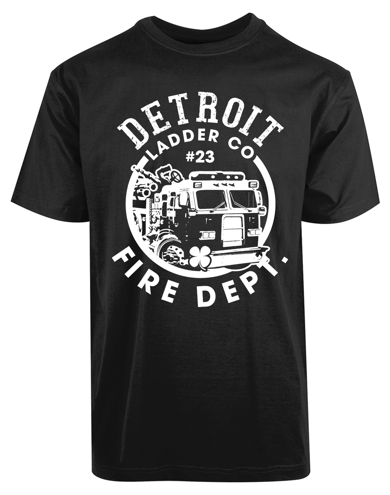 Detroit Ladder No 23 New Mens Shirt Fire Department Rescue Team Super Hero Bravo