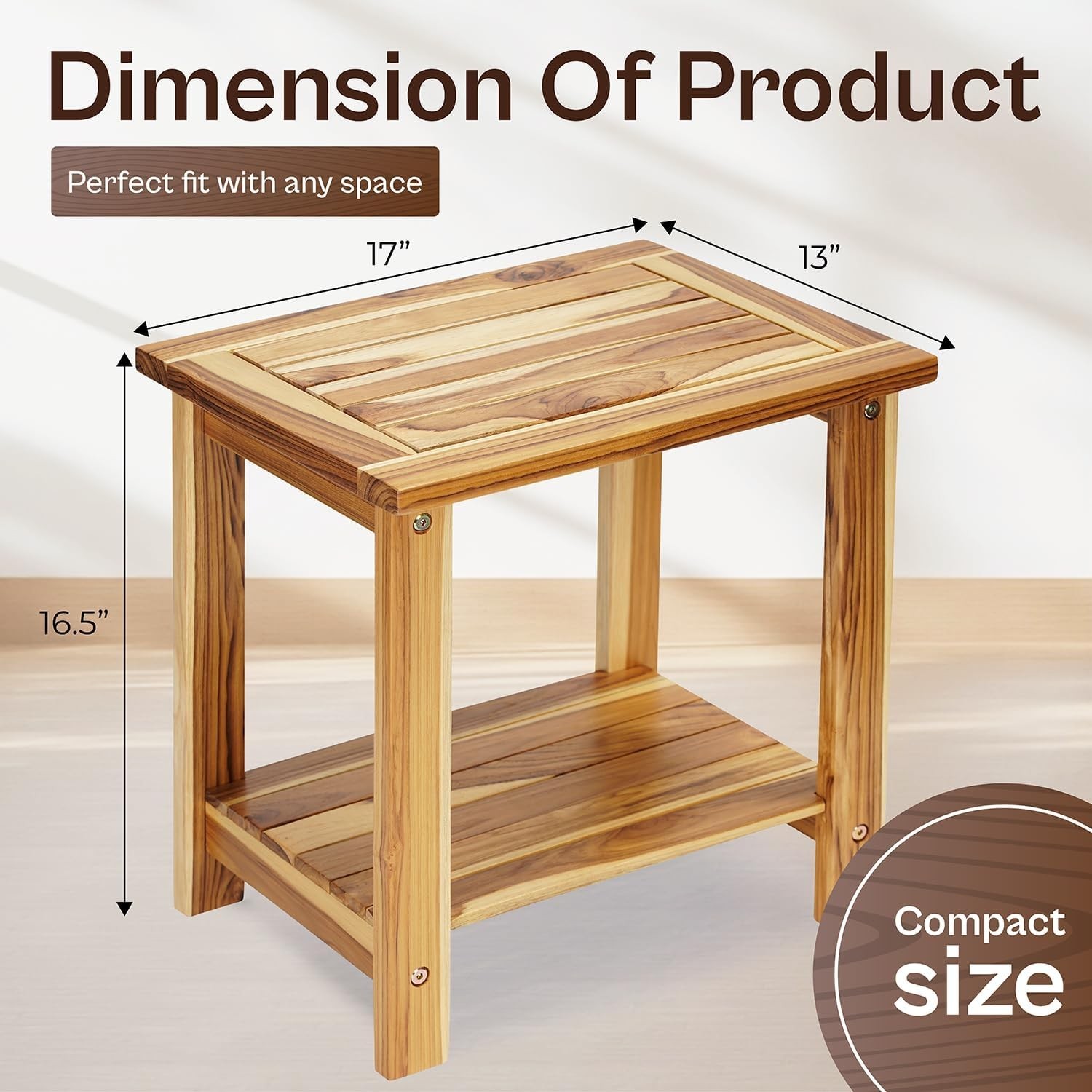 Adirondack Side Table – Weather-Resistant Rectangular End Table for Patio, Ga...