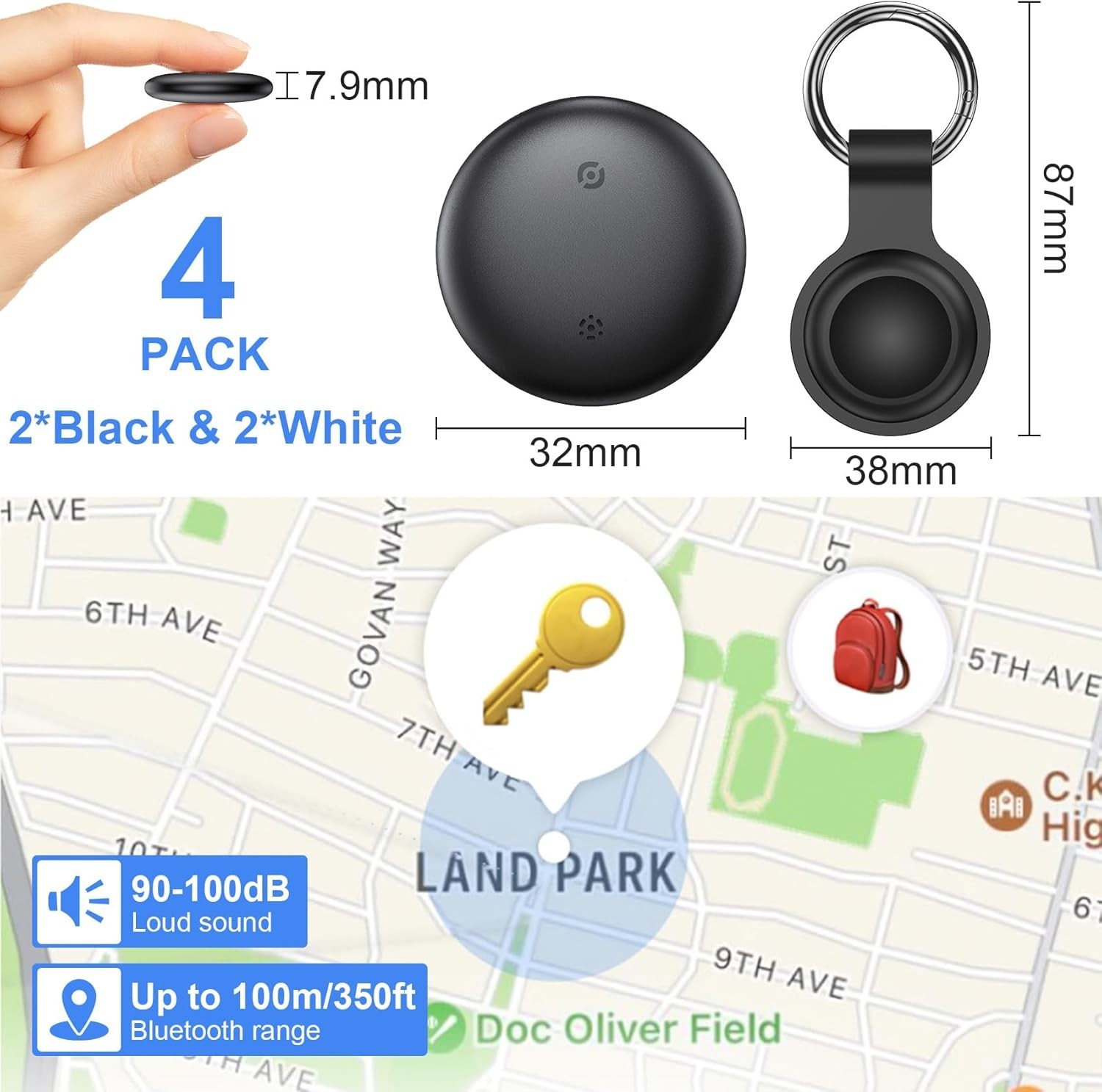 Android air Tags-4 Pack,Air Tag for Android,Google Certified Smart Android Track