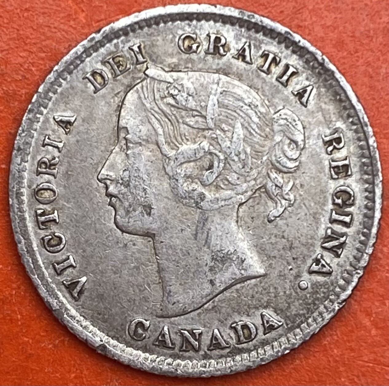 1874H Canada 5 Cents Cr 4 - VF/EF - Trend 200$ Lot#5106