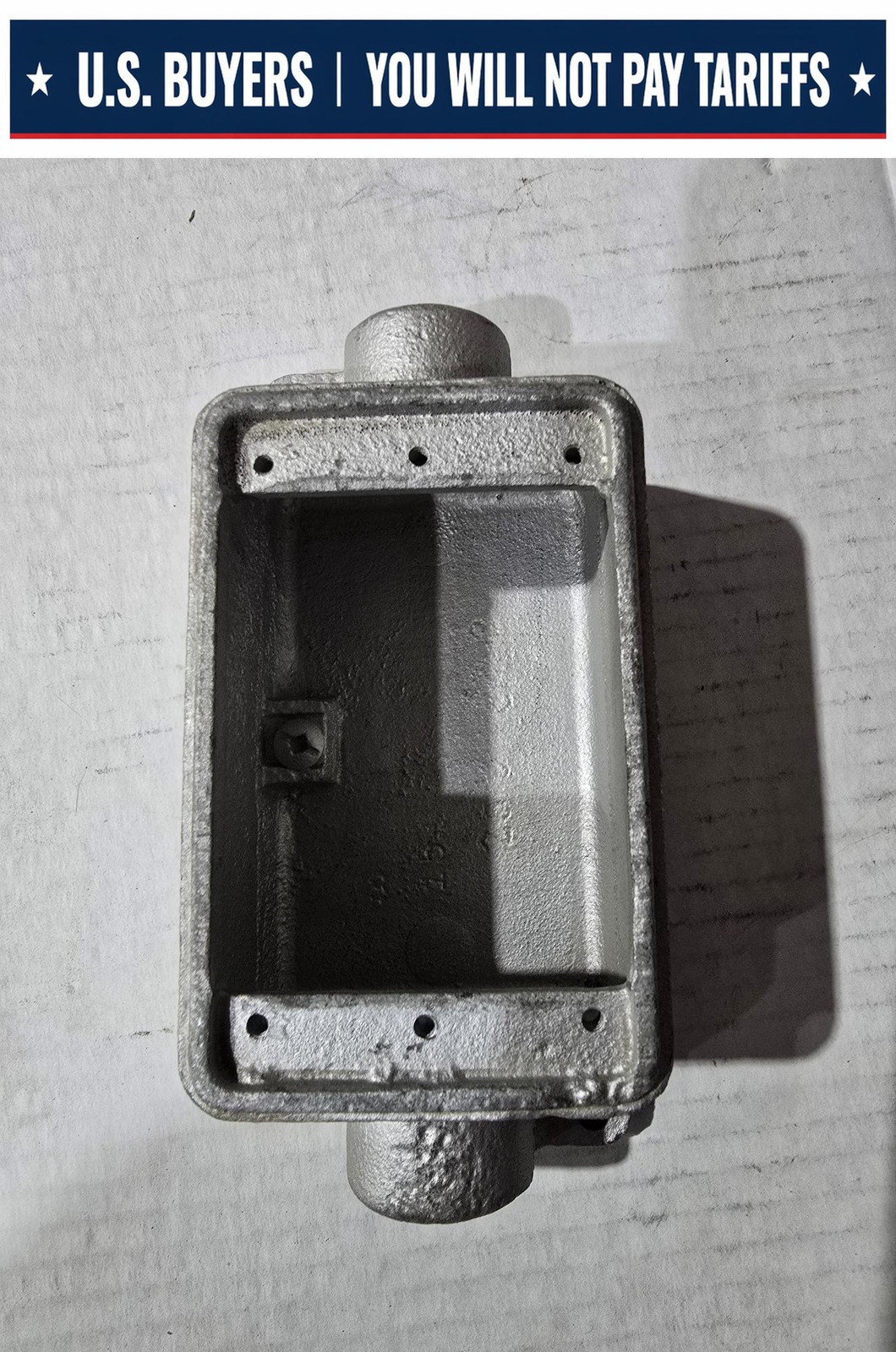 Crouse-Hinds FSC-1 device box, Shallow, Feraloy iron alloy, Single-gang 1/2"