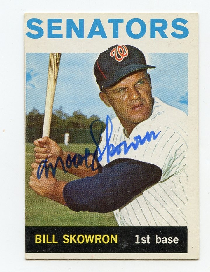 BILL MOOSE SKOWRON  Signed 1964 Topps  #445 Senators Guaranteed Authentic KOA