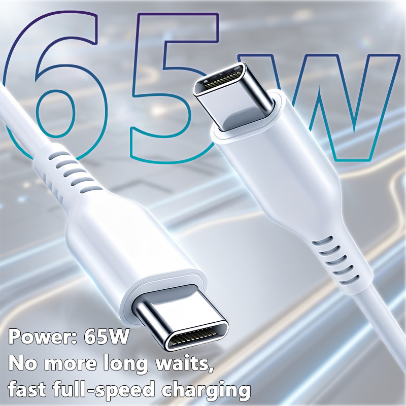 3/5-Pack 65W USB-C to USB-C Fast Charging Cable for iPhone Android 3ft 5ft