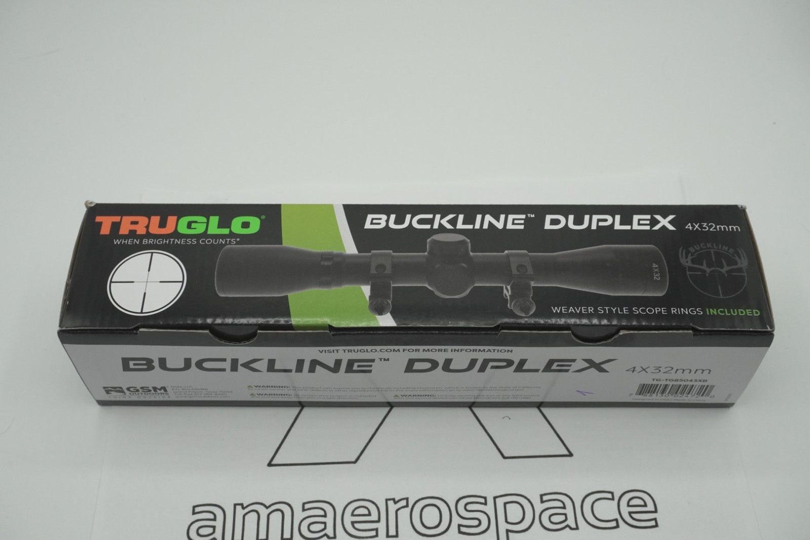 Truglo Buckline Rifle Scope 4x32mm Duplex 3/8" Rimfire Dovetail Rings-TGTG8504XB