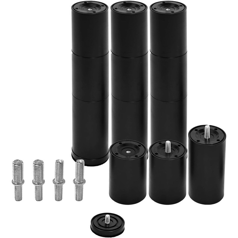 12 Inch Bed Legs Replacement for Adjustable Bed Frame Base, Felt Bottom Protect