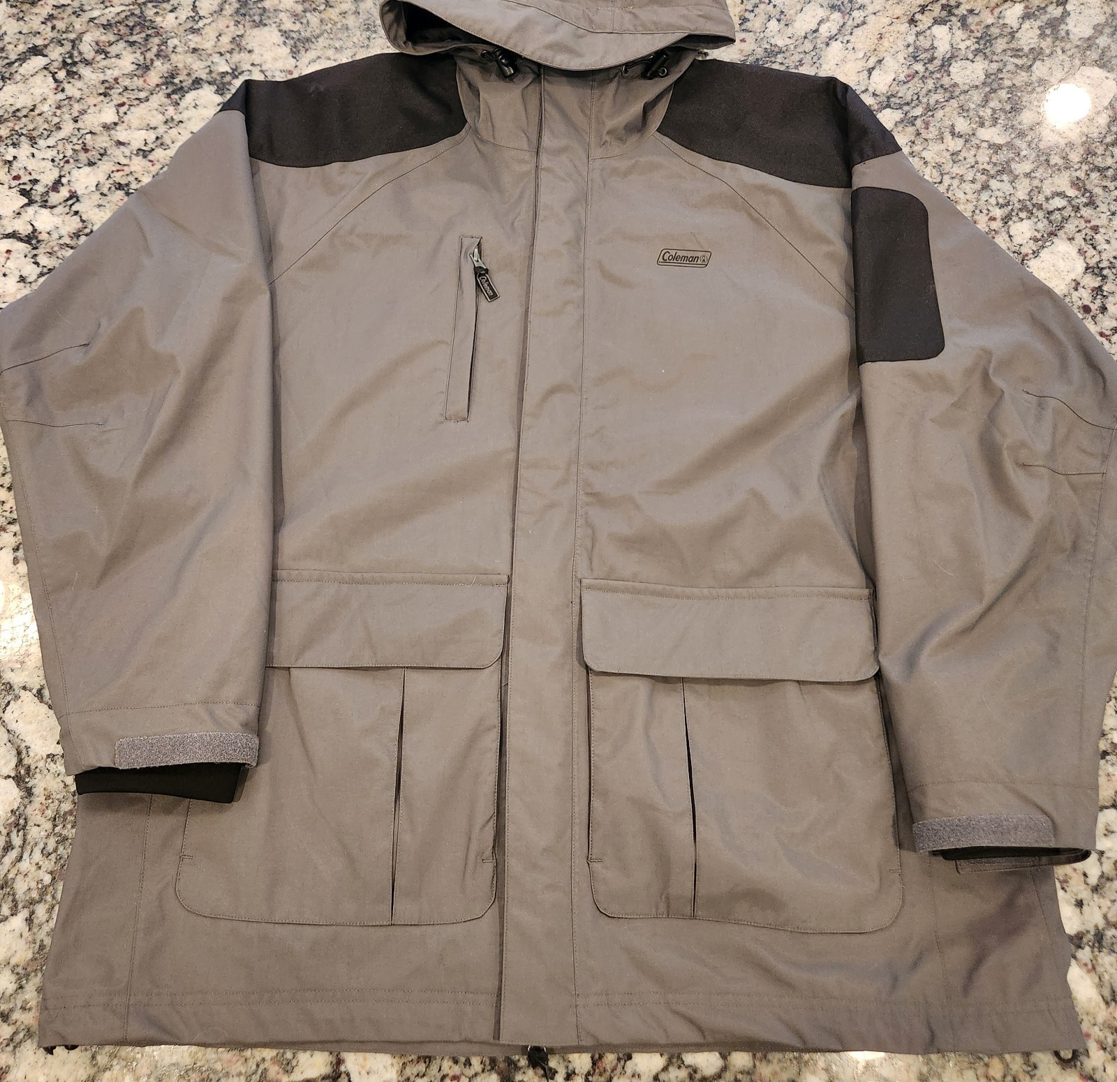 Coleman Chilko River Fishing Parka Grey Mens Size XL Big And Tall EUC Outdoors