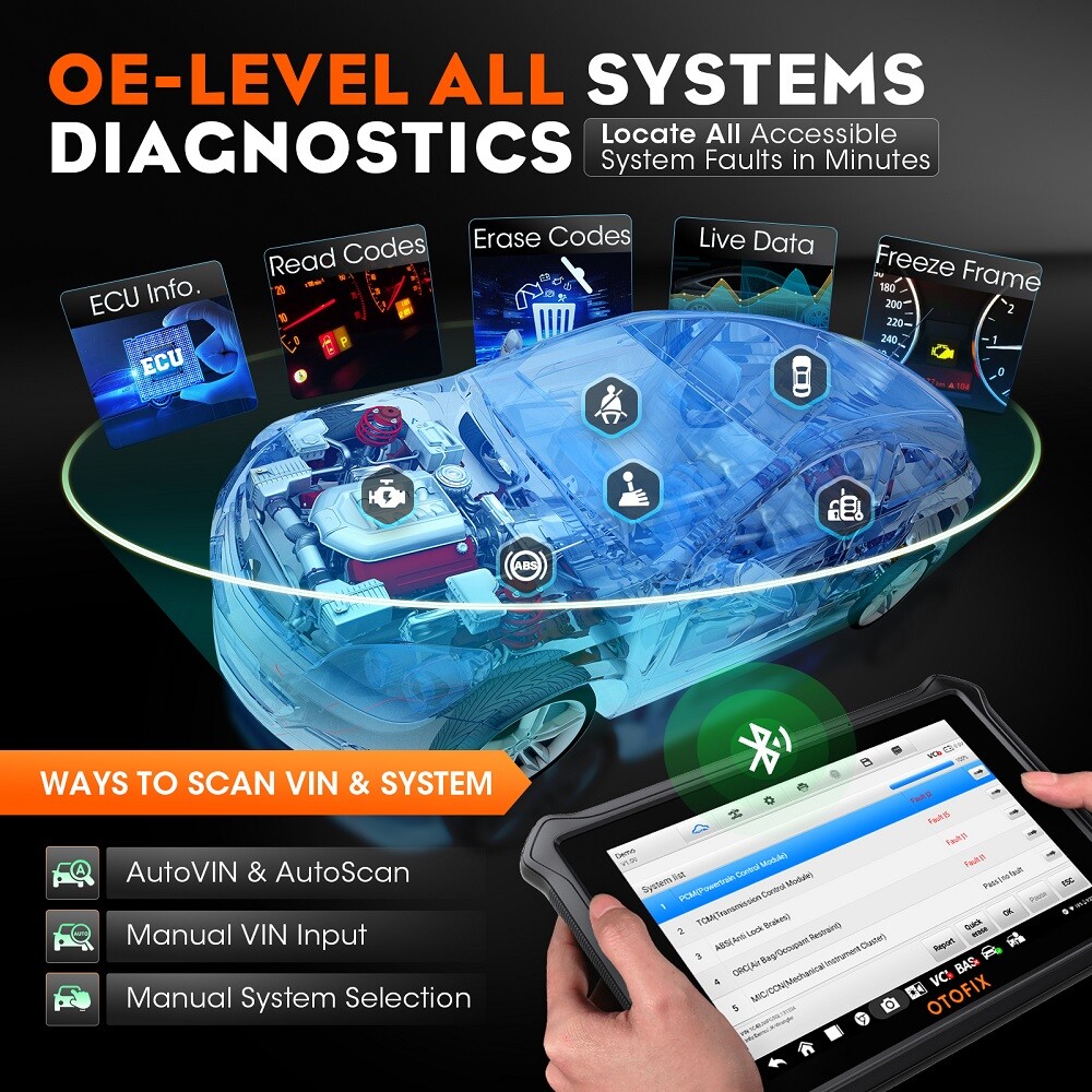 OTOFIX D1 Lite OBD2 Scanner Wireless Diagnostic Tool Full System Active Test