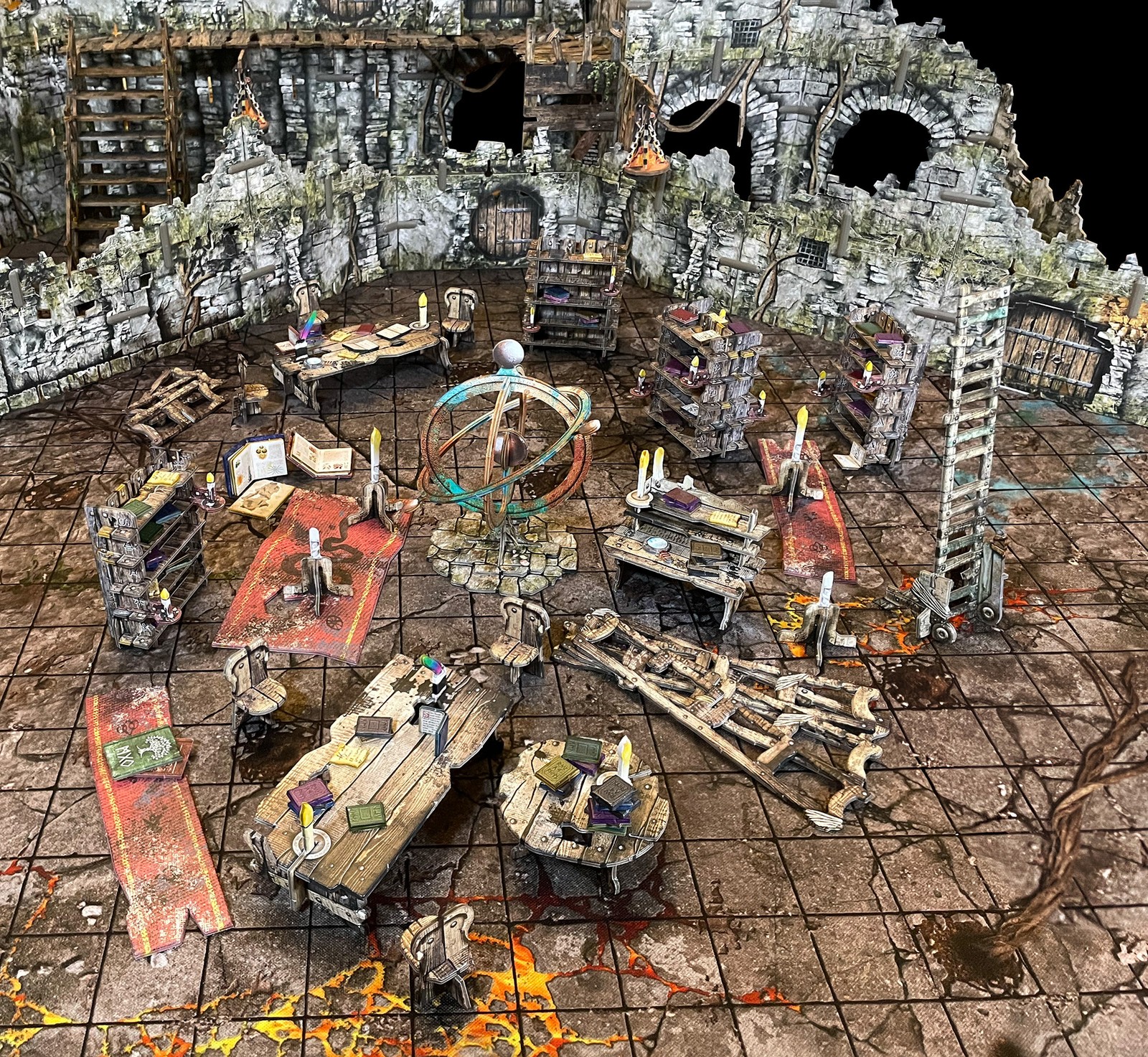 Dungeon Archives Fantasy Dungeon Terrain Battle Systems D&D DND Scenery 28mm YHP