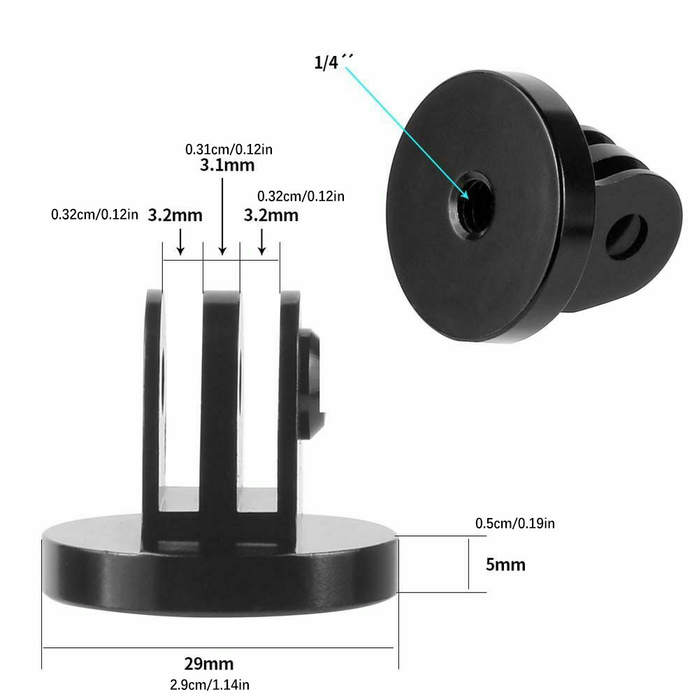 Aluminium Alloy 1/4" Thread Adapter Mount CNC For Tripod Mount Adapter