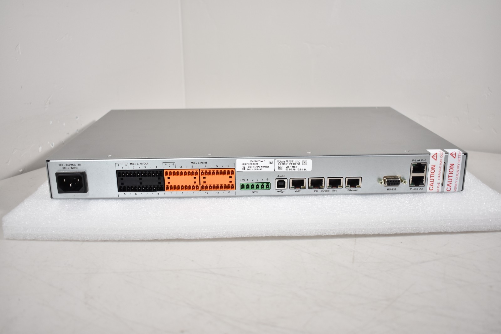 ClearOne 910-3200-009-D CONVERGE Pro 2 128VTD - UNTESTED, Powers on, USED, READ