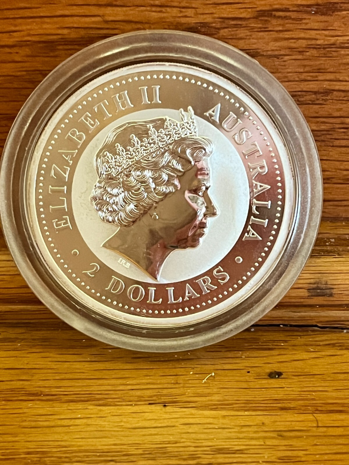 2000 Lunar Dragon 2oz. 999 Australia Silver $2 Coin HIGH RELIEF