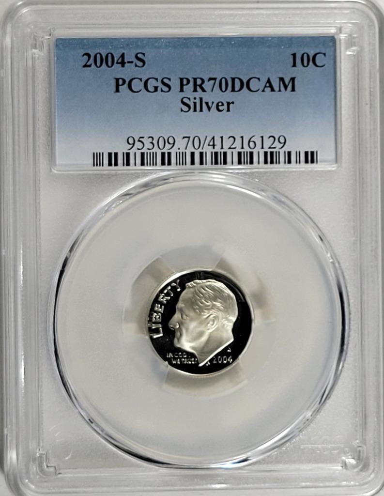 2004-S Silver Roosevelt Dime - PCGS  PR70DCAM