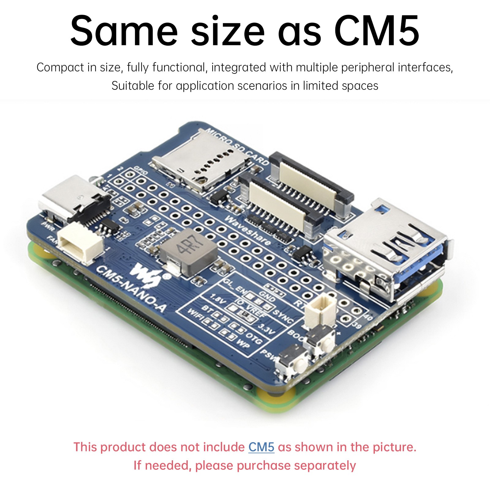 Raspberry CM5 Compute Module IO Baseboard 5 Expansion Board NANO Type A Type B