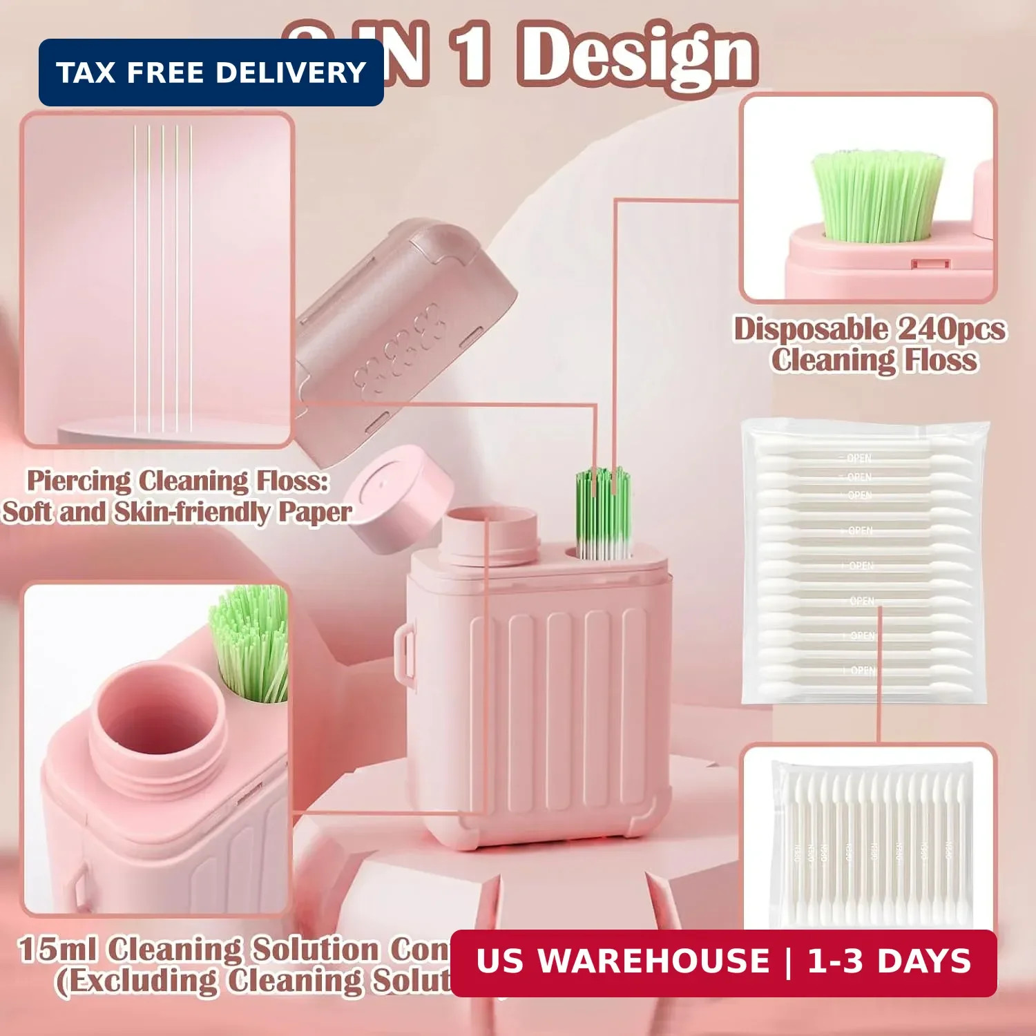 XANGNIER Ear Piercing Cleaner,Ear Piercing Cleaning Kit,Earring Hole Piercing Af