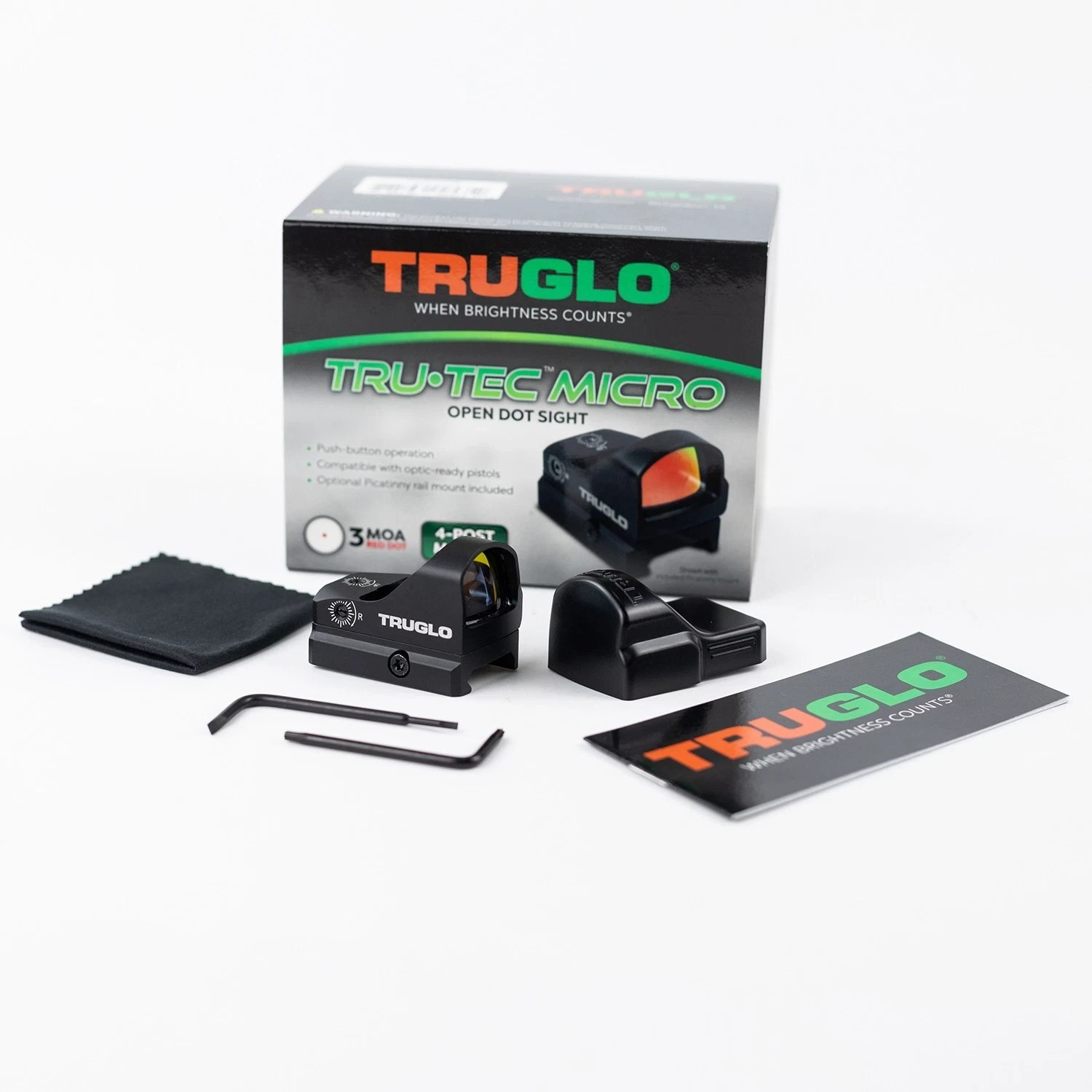 TruGlo Tru-Tec Micro Red-Dot 3 MOA Picatinny Hunting Tactical Weapon Sight NEW