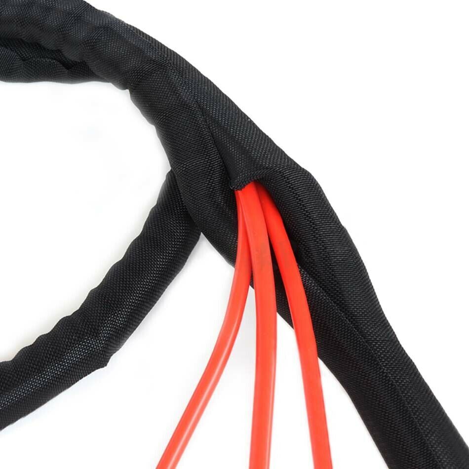 Φ5-50mm Black Open Self-Roll Braided Cable Sleeving Auto Wire Harnessing -Sheath