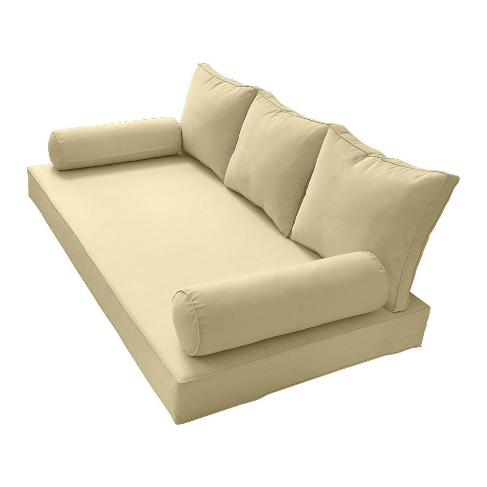 |COVER ONLY| Style 3 Crib Piped Trim Daybed Mattress Bolster Pillow Covers AD103