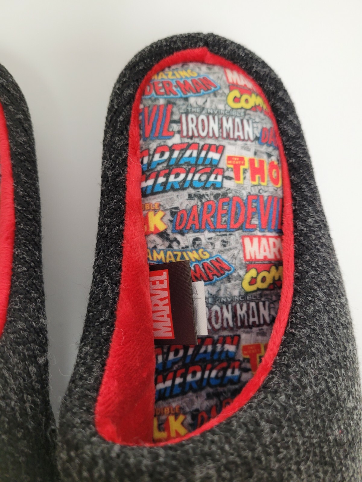 Marvel Comics "Logos" Adult Slip On Slippers Size US 8 / EU 41