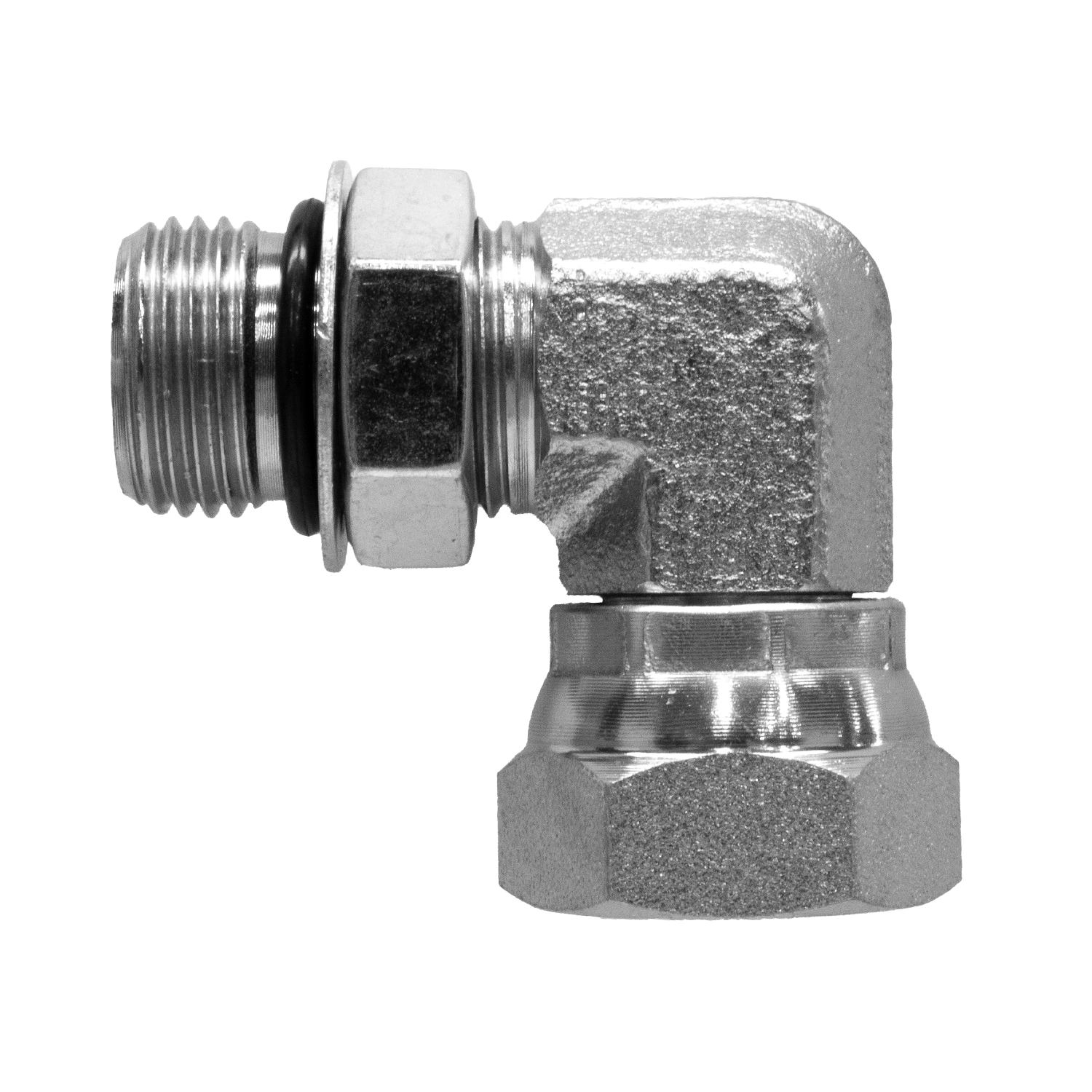 6901-06-08 Hydraulic Fitting 3/8" Male O-Ring X 1/2" Female NPT Pipe Swivel 90