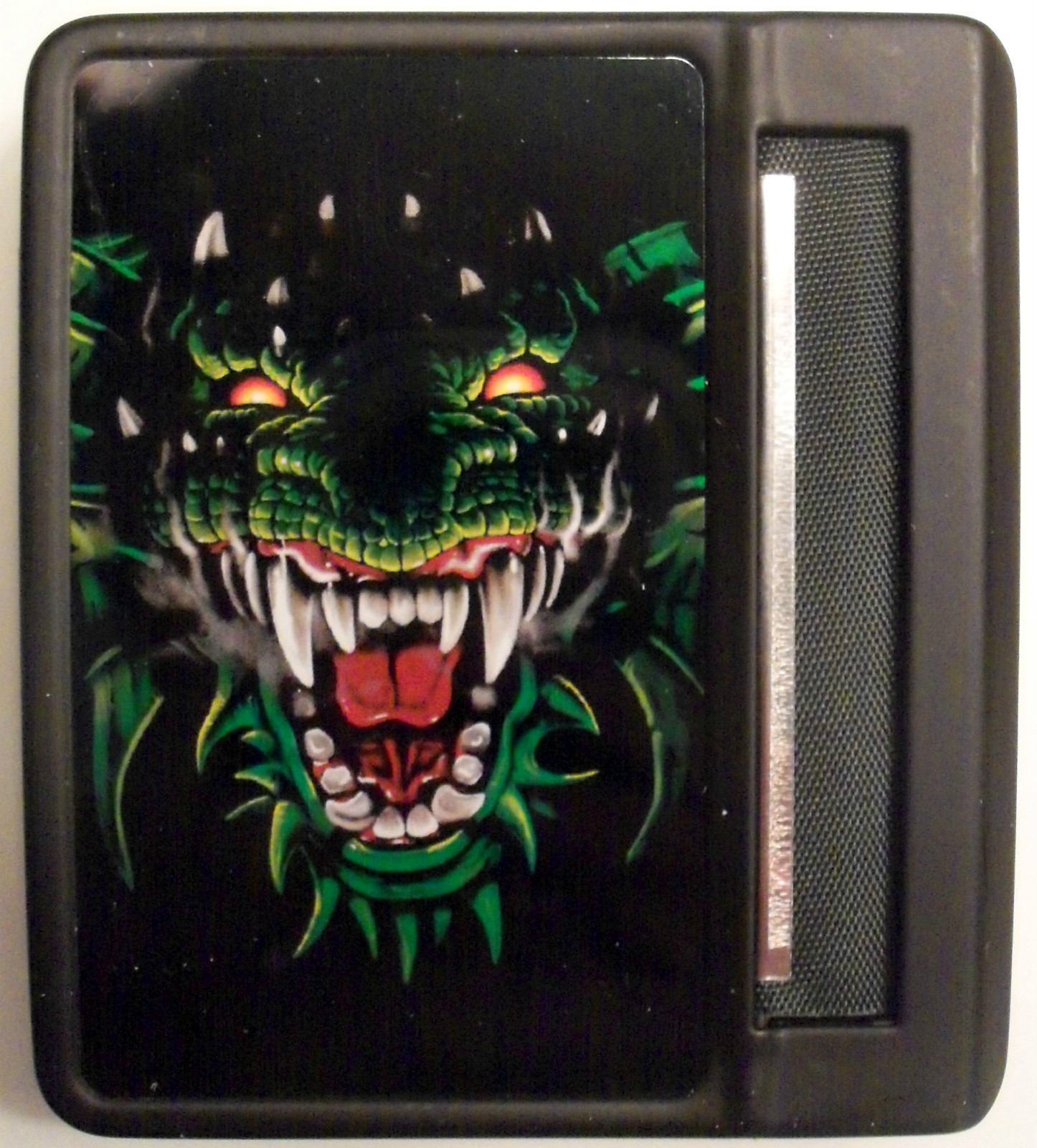 New Green Fanged Dragon Evil Gothic Biker Tobacco Cigarette Rolling Safe Box