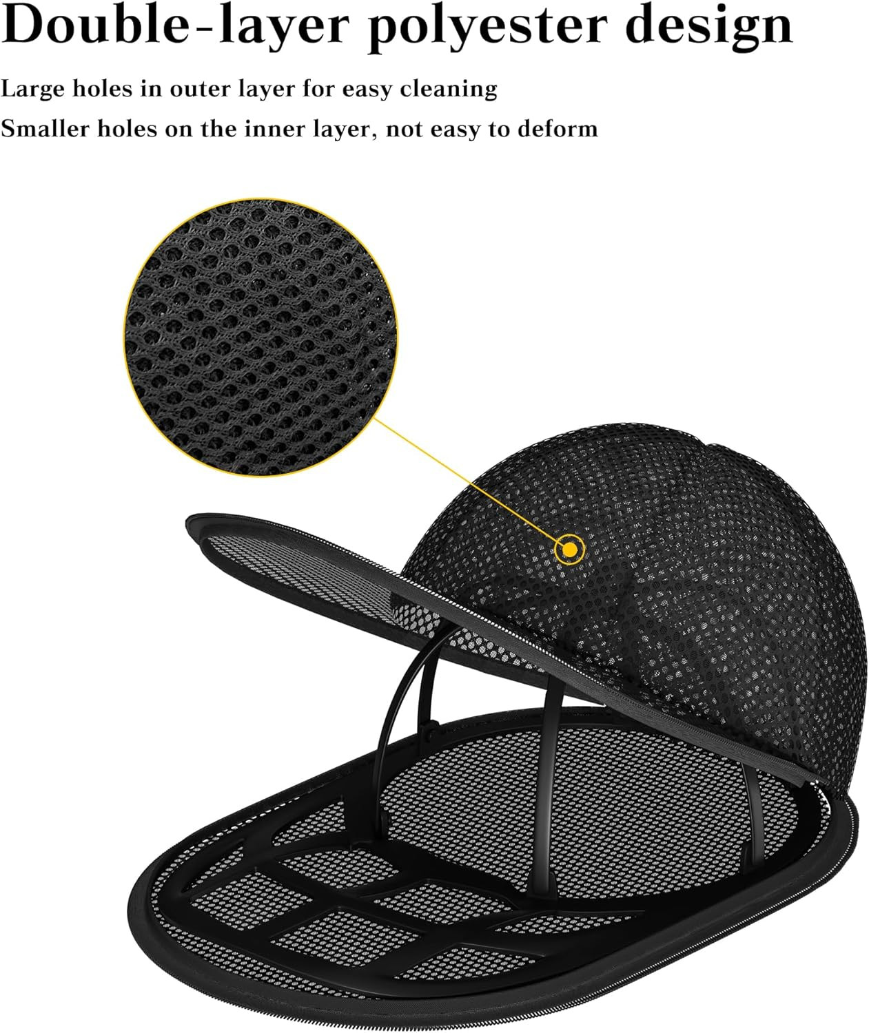 Baseball Cap Holder Washer Protector Ball Cap Shaper for Washing Machine