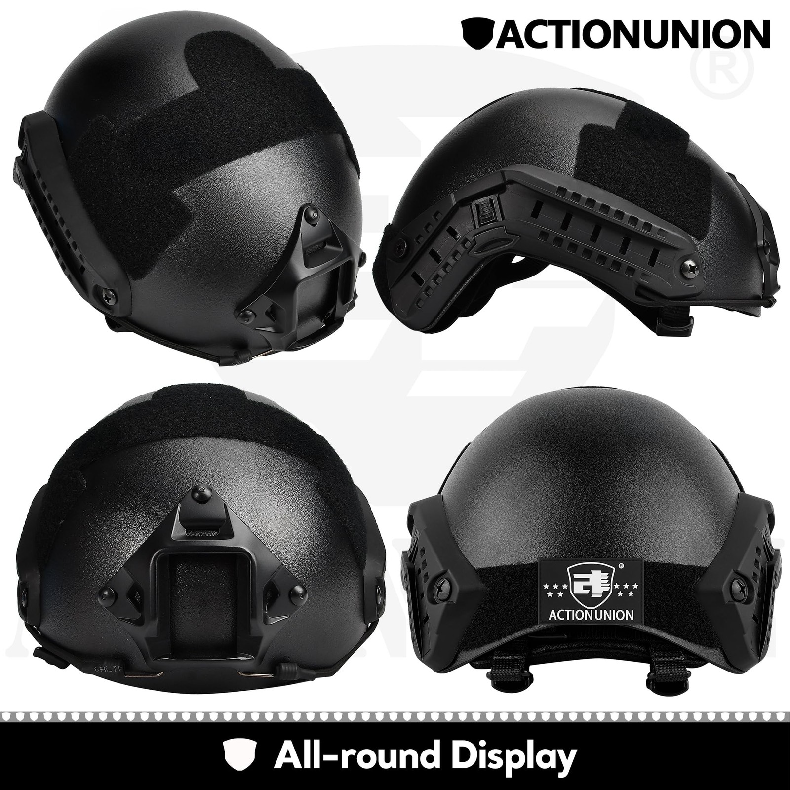 ACTIONUNION Airsoft Helmet and Mask Set Tactical Paintball Medium, Tan