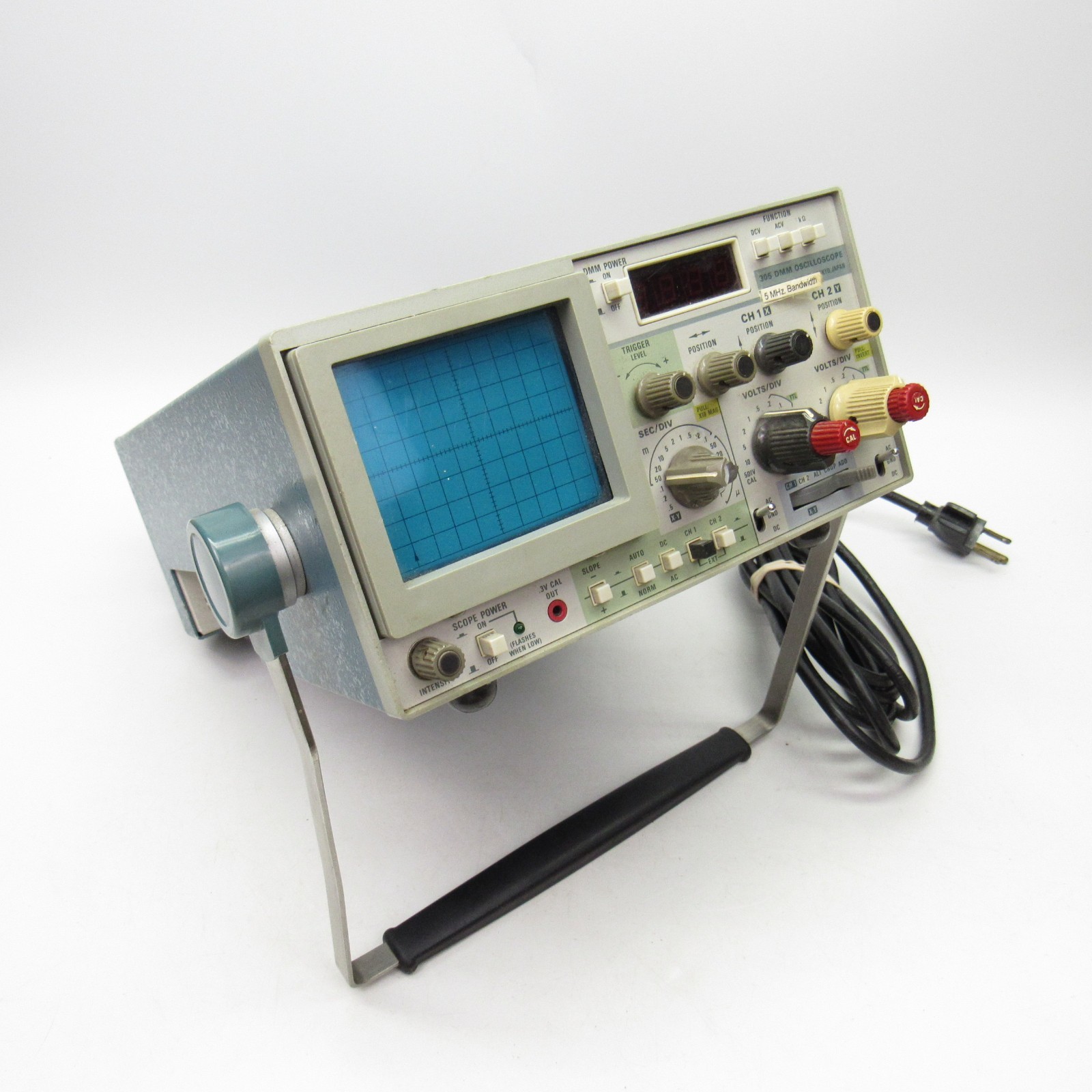 Tektronix 305 DMM 5 MHz 2 Ch Oscilloscope - See Video