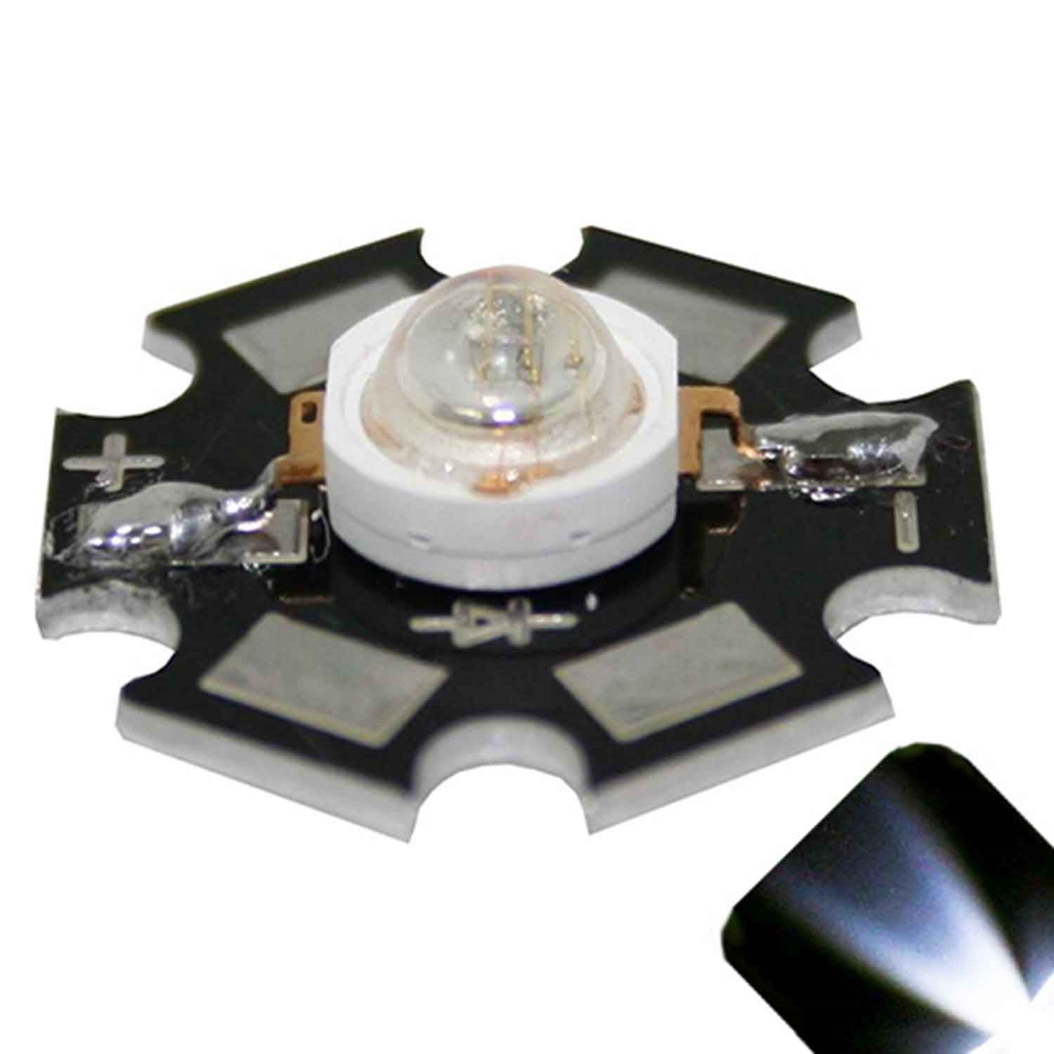 5 x LED 3 Watt Cool Clear White Star Bright Wide Angle High Power LEDs 3w w