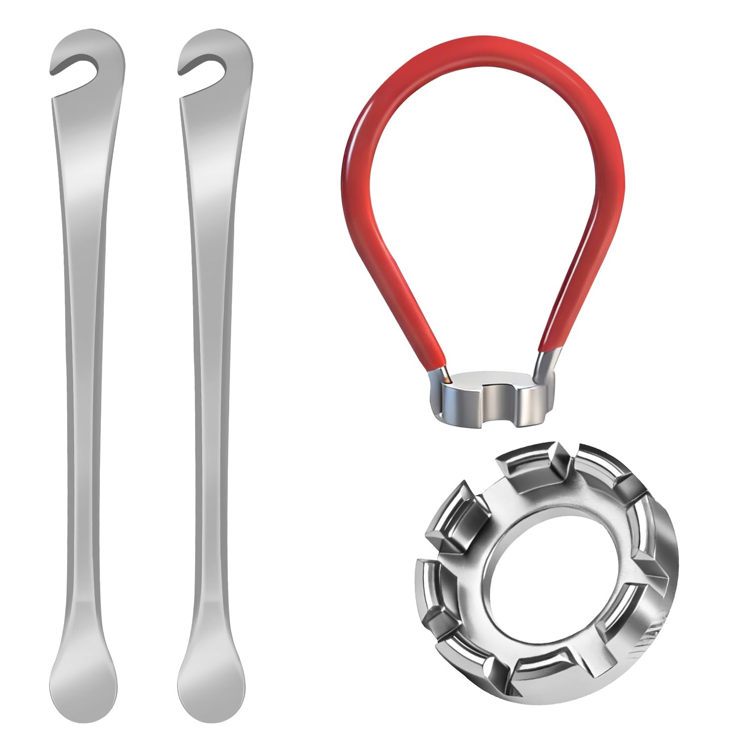 Bicycle Spoke Wrench Tool, 8-Way Universal Bike Spoke Tool for Wheel Truing &...