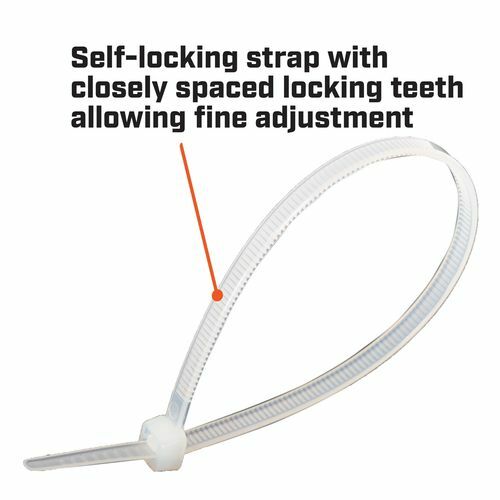 Crescent 300 x 4.8mm Natural Cable Ties - 25 Pack