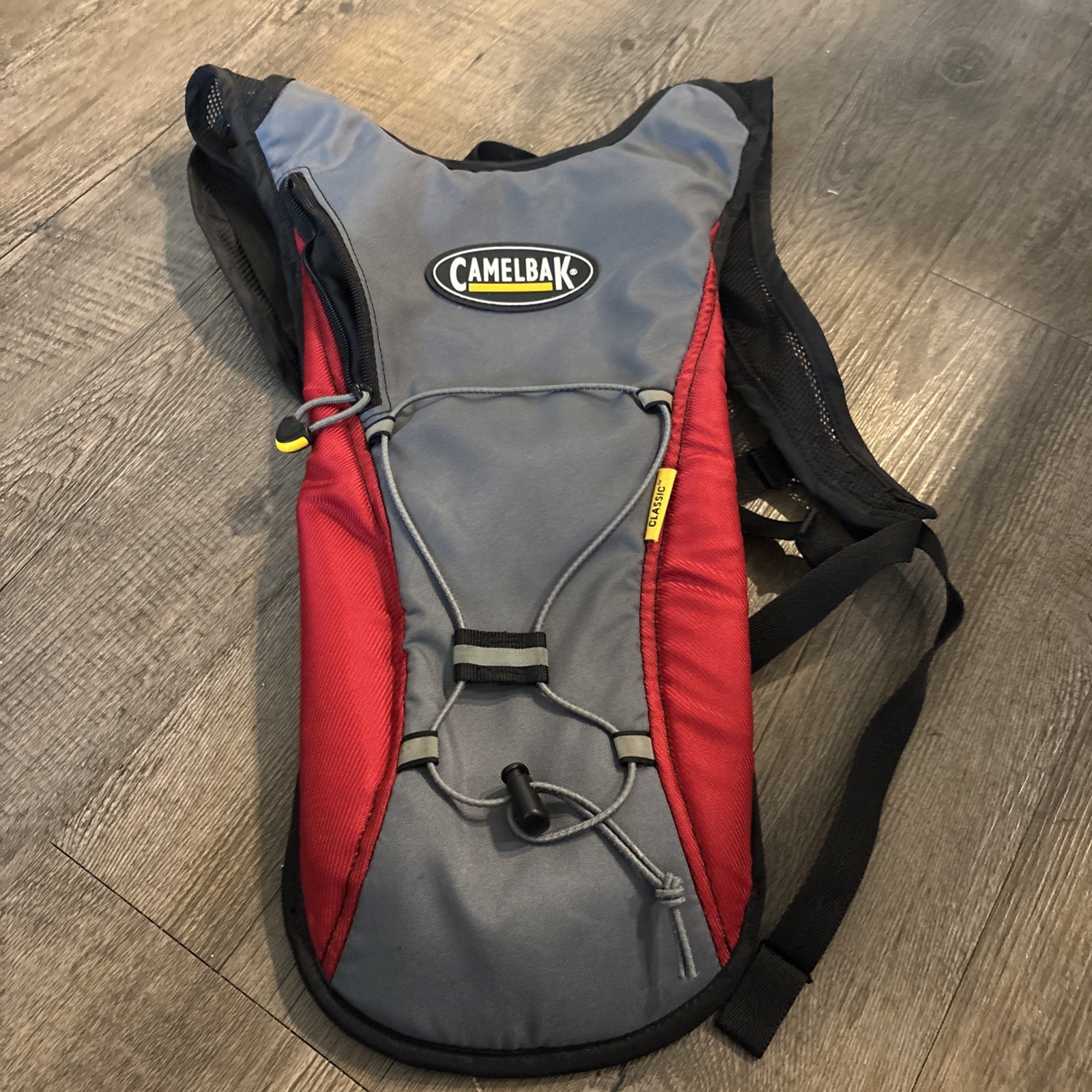 CamelBak Classic Hydration Backpack Pack Gray Red Hiking Cycling Pack Only