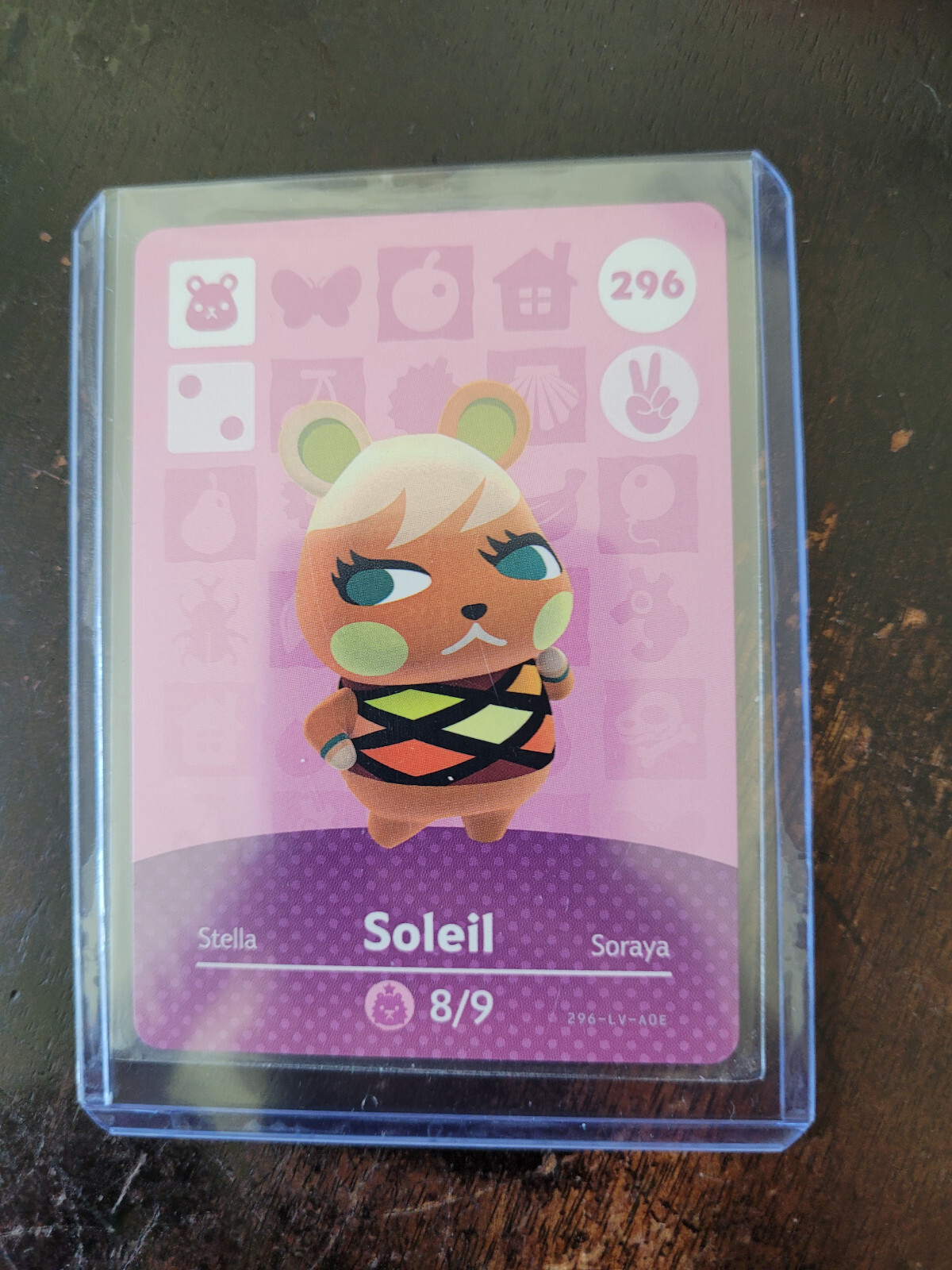 Soleil # 296 Animal Crossing Amiibo Card Series 3 Mint!! Never used!