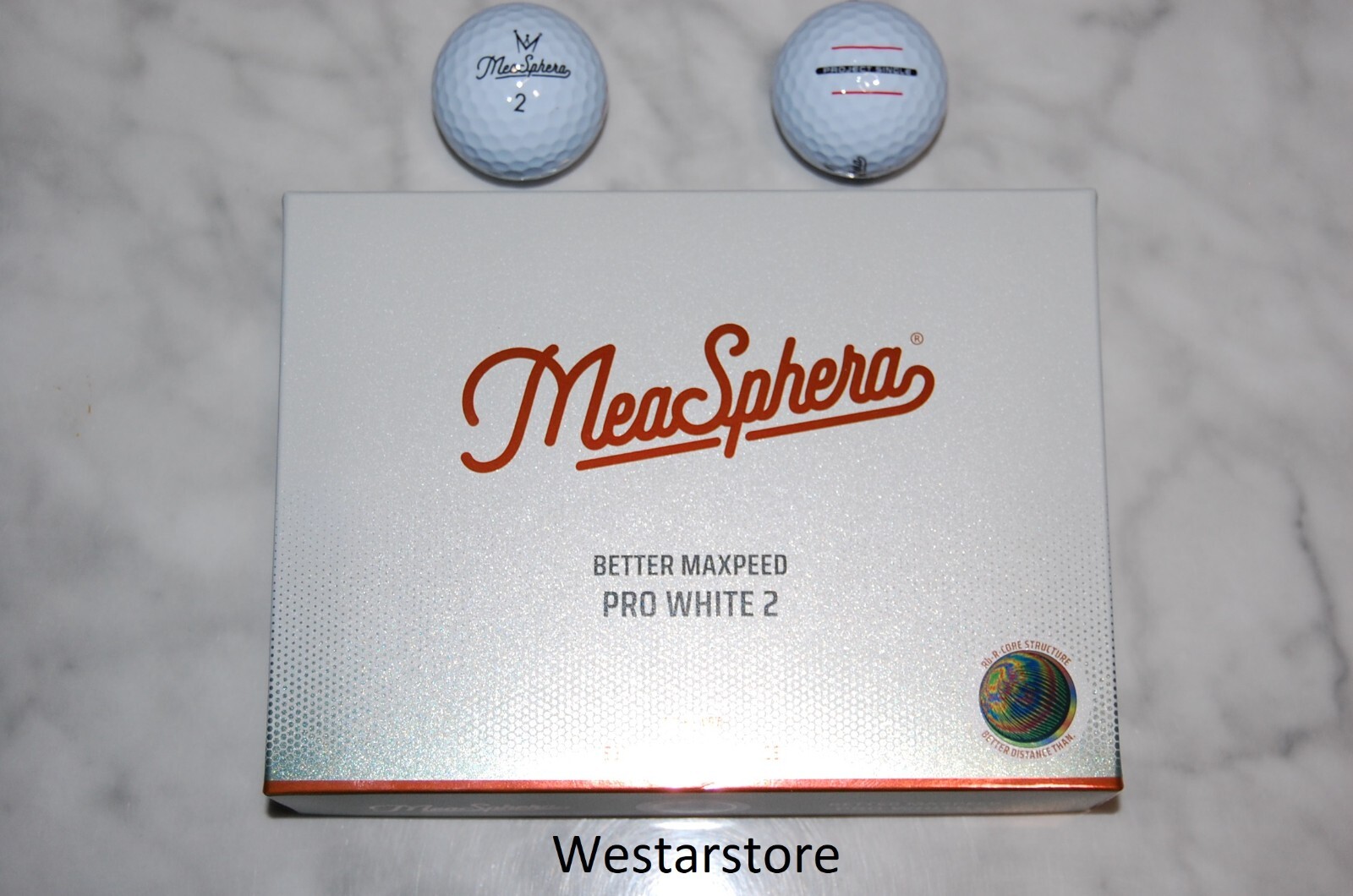 NEW  MEASPHERA PRO WHITE 2   1 Dozen Golf Balls  FREE TEES  South Korea