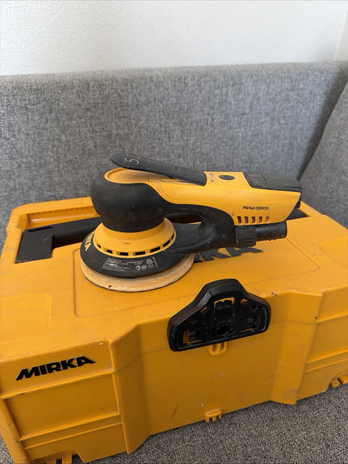 Mirka Deros 550X Electric Orbital Sander 5in In T-Loc Case