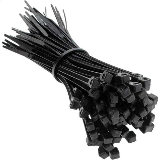 500 BULK~4" BLACK CABLE ZIP TIES Heavy Duty UV Resistant UL 6/6 Nylon