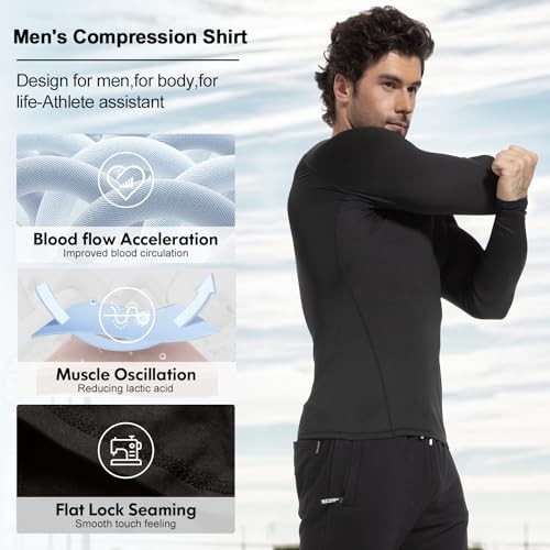 4 Pack Compression Shirts Small 2 Black & 2 White Long Sleeve*2+Short Sleeve*2
