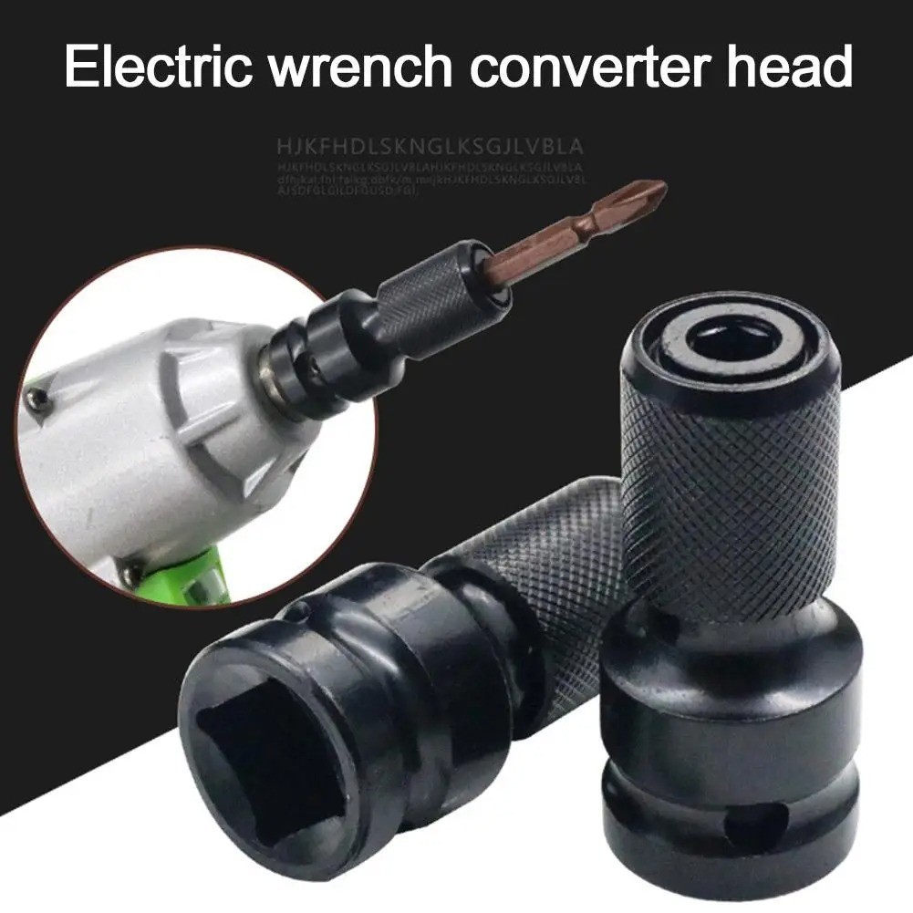 1/2 to 1/4 Hex Socket Adapter Impact Wrench Converter Drill Bit Holder