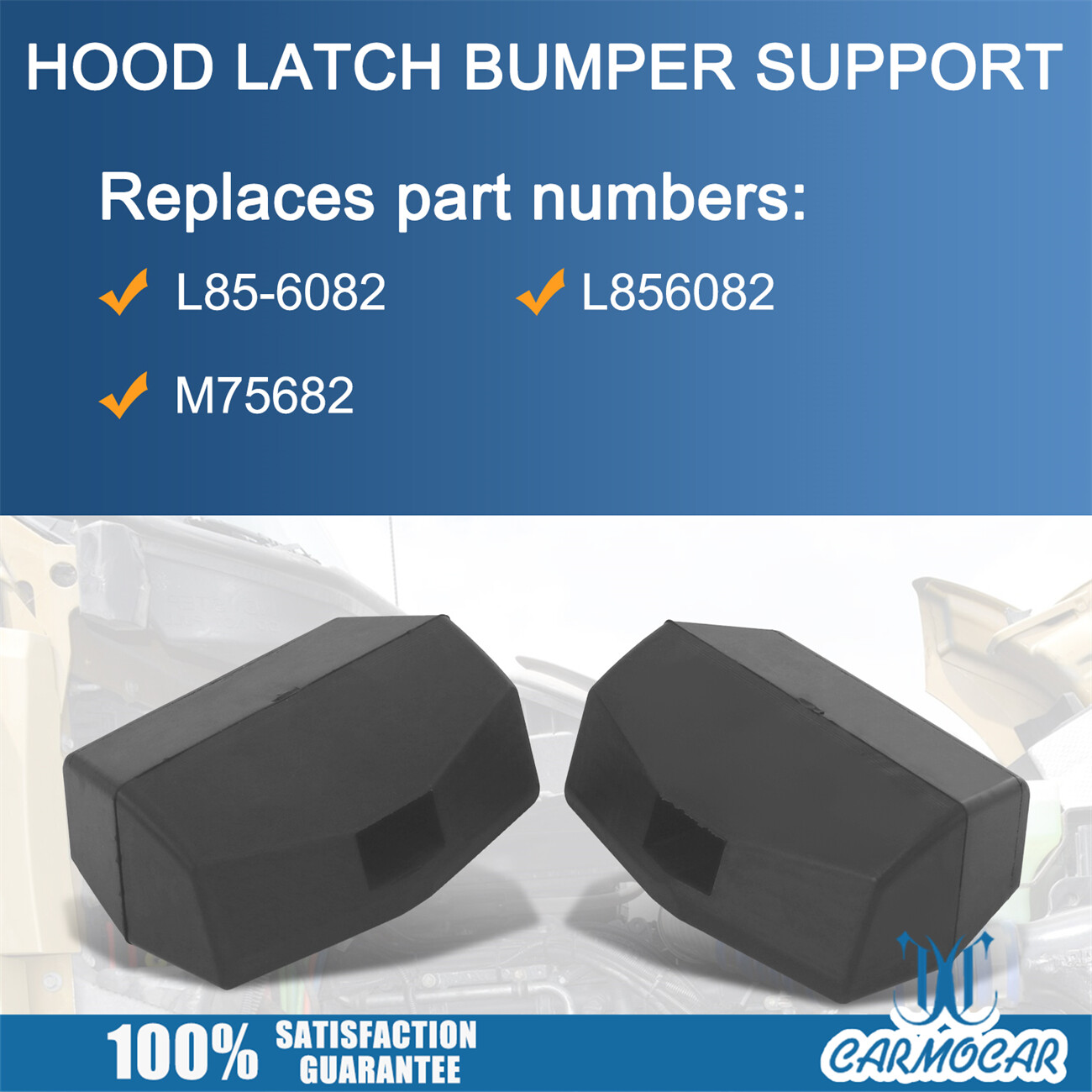 2x Hood Bumper Support L856082 M75682 Fits For Peterbilt 579 Kenworth T680 T880