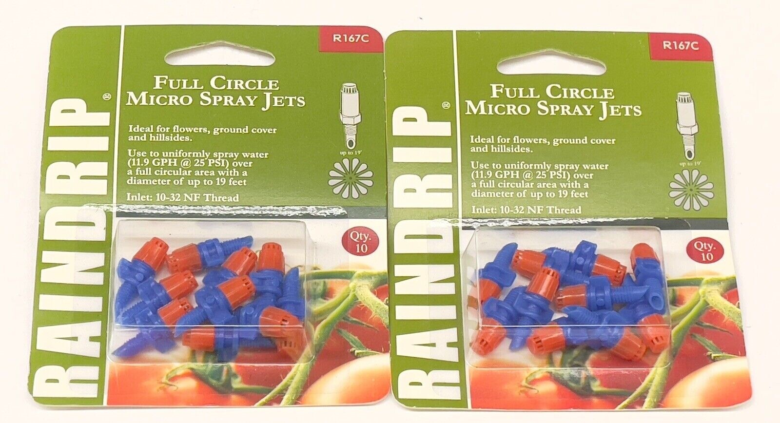 2 Raindrip Full Circle Micro Spray Jets R167C Total 20 Pieces