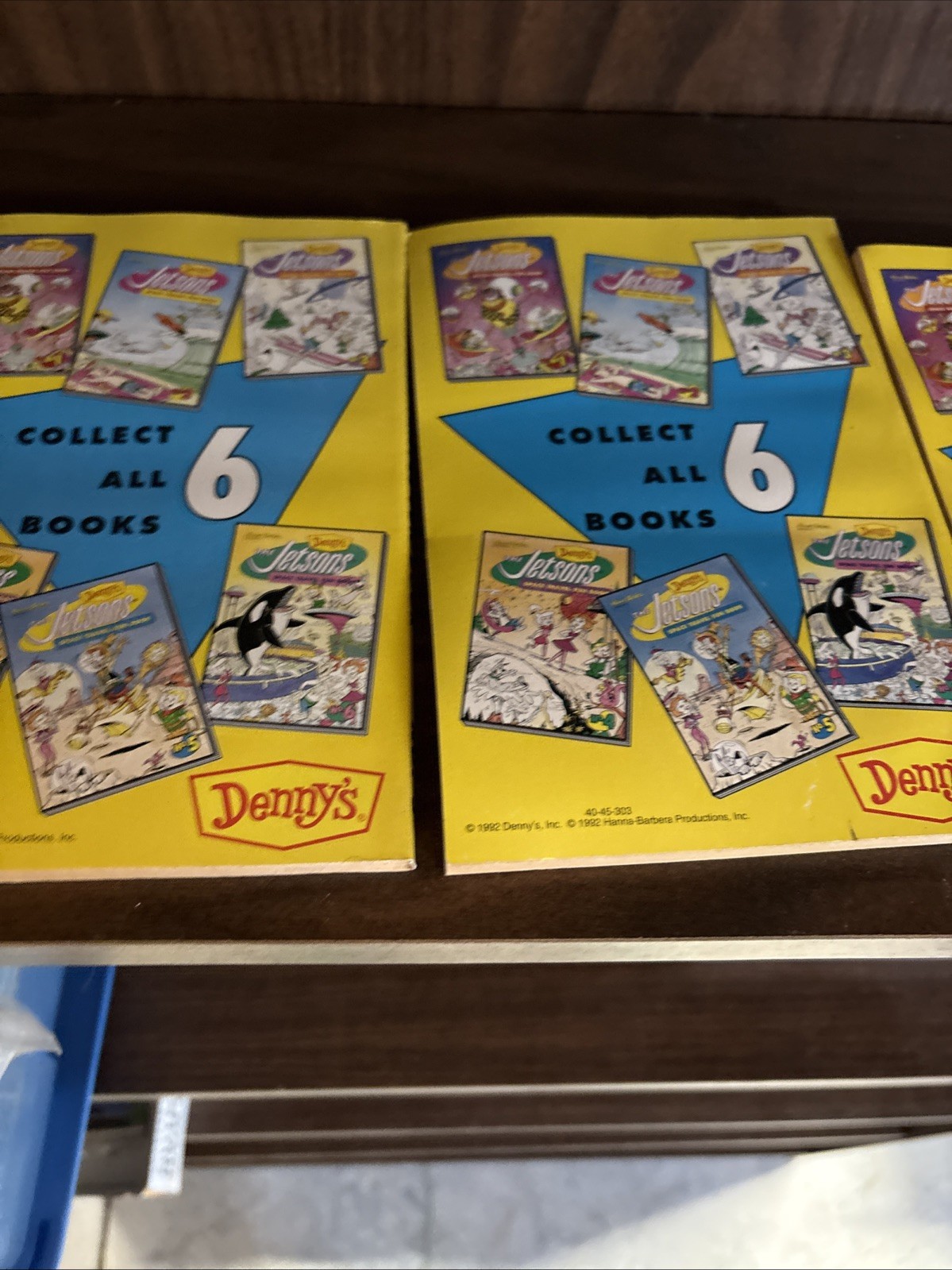 LOT OF 6 JETSONS FUN BOOK SPACE MENU DENNY'S RESTAURANT 1992 Completed Set 1-6