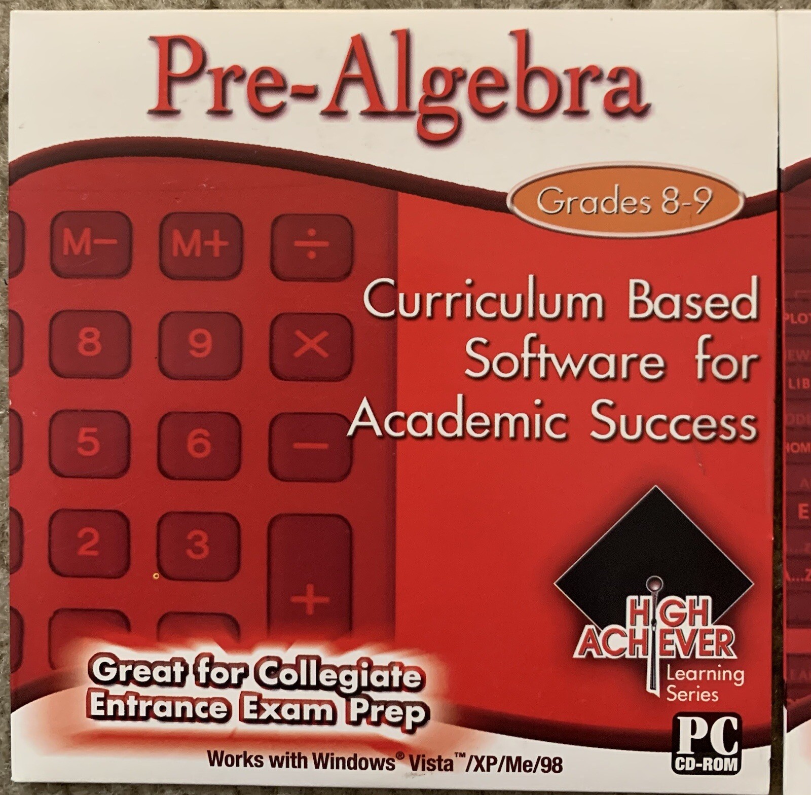 High Achiever PreAlgebra, Algebra 1 & 2 CD ROM Lot (grades 9-12
