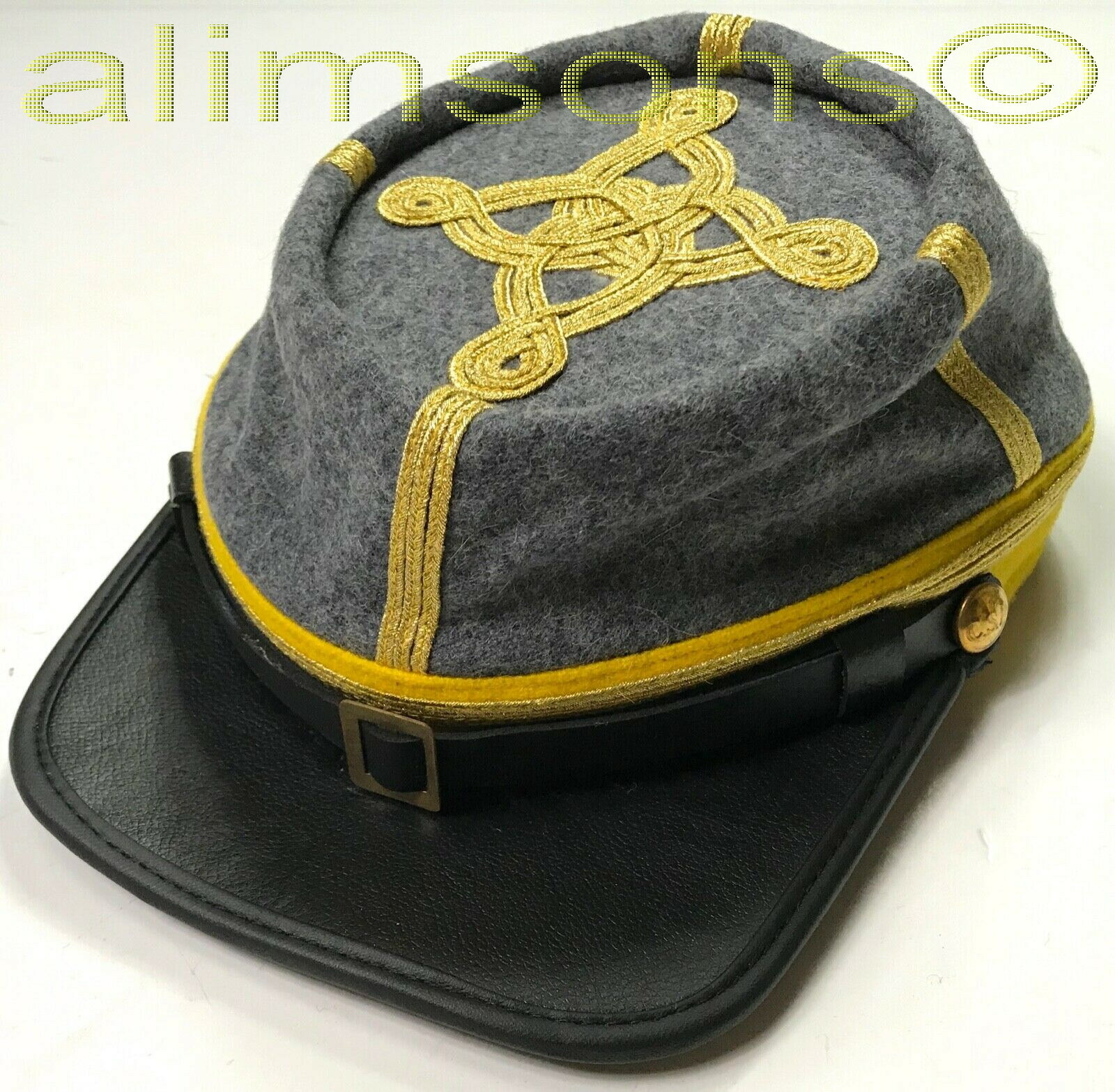 CIVIL WAR CONFEDERATE CS COLONEL MAJOR CAVALRY OFFICER KEPI  - ALL SIZES!!!