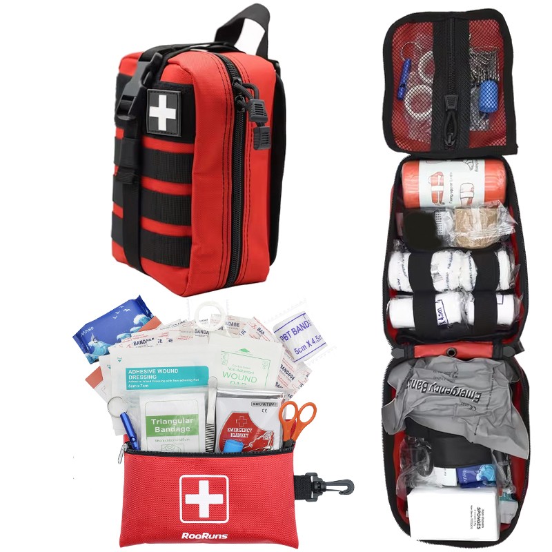 532Pcs Emergency First Aid Kit Bag Portable Survival Trauma Kit Outdoor Home Car