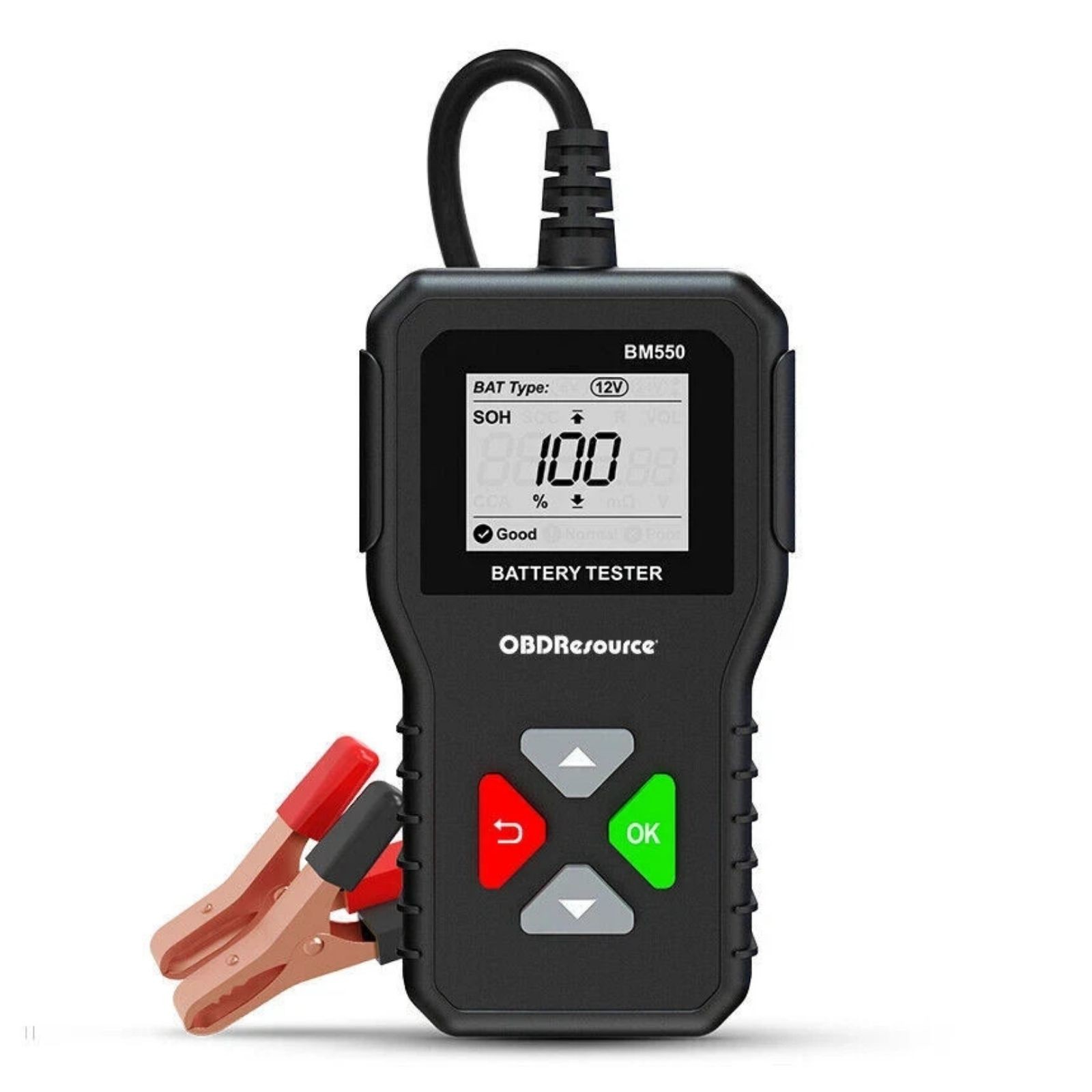 OBDResource BM550 Automotive Battery Tester 6V 12V 24V SOH SOC 100-2000 CCA