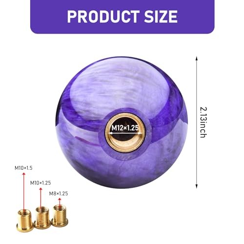 Automotive Modification Personalized Gearshift Head, Nebula Round 1 PC Purple