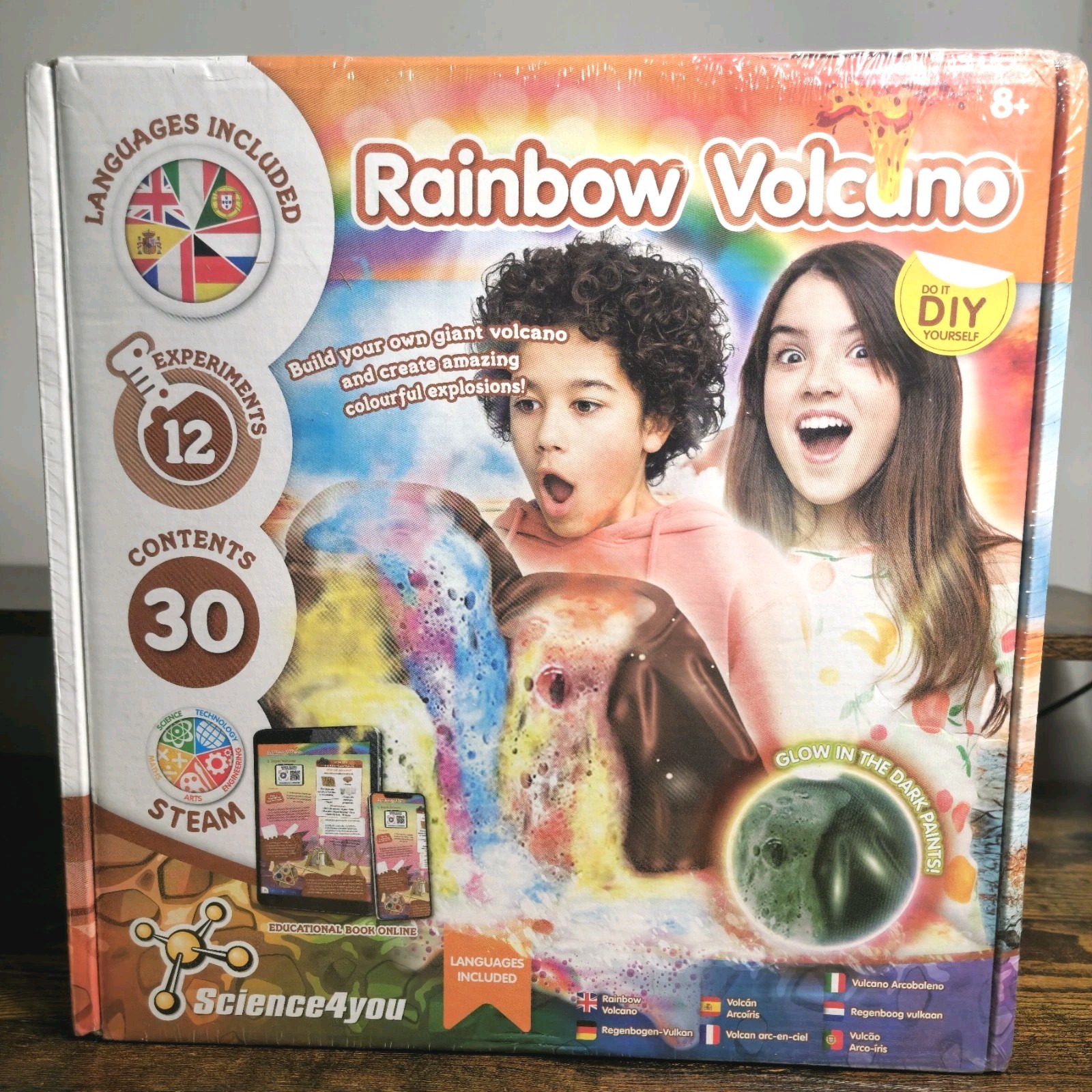 Rainbow Volcano Science4you Kid Science Kit 12 Experiment Education 8+ Steam DIY