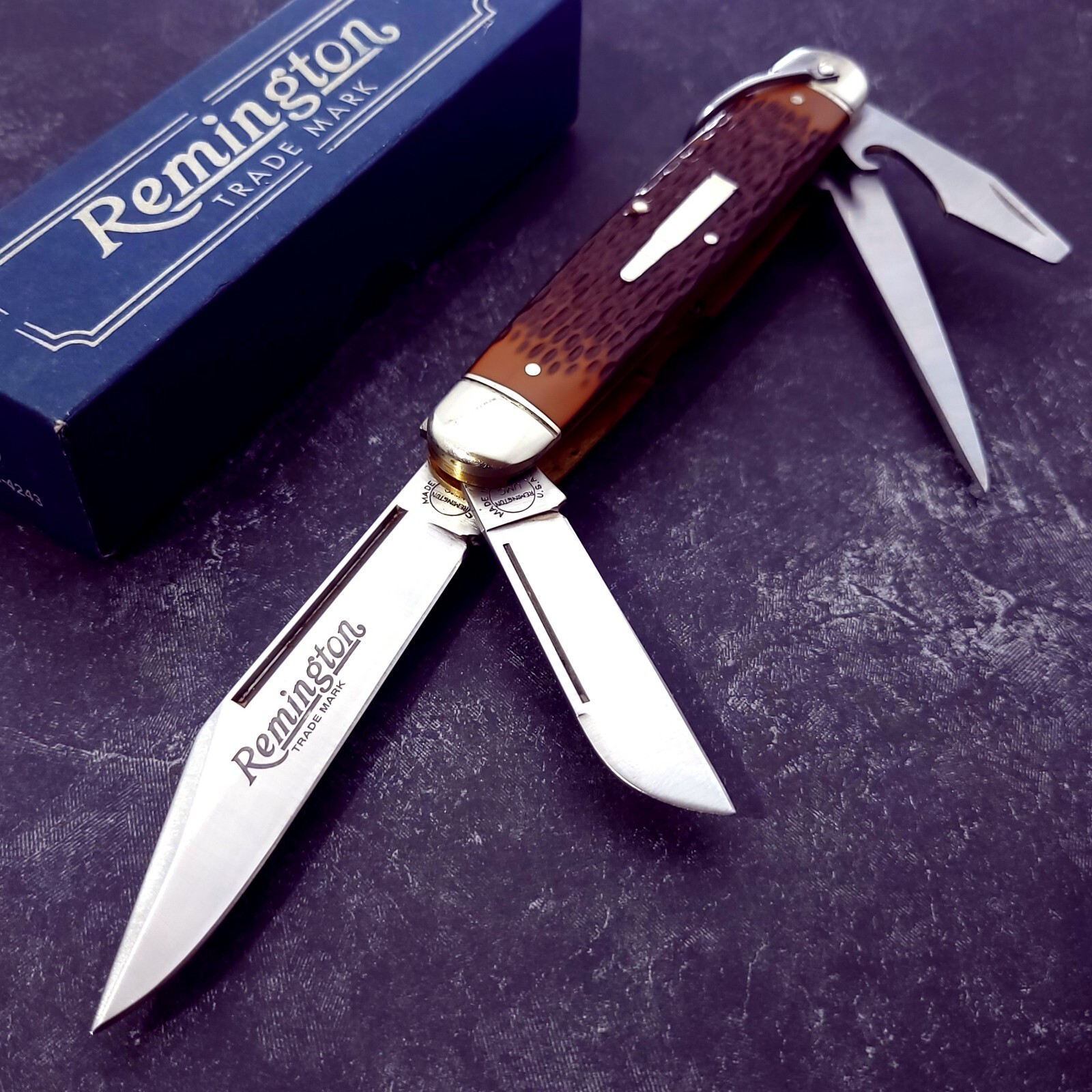 Remington Umc R4243 Jumbo Camp Camping Multi Tool Pocket Knife Made in Usa