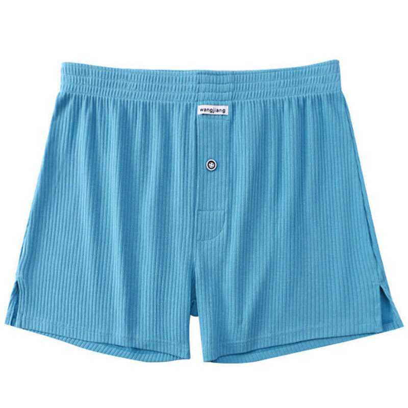 Men's Cotton Underwear Loose Boxers Shorts Cotton Soft Beach Pants Open Flying