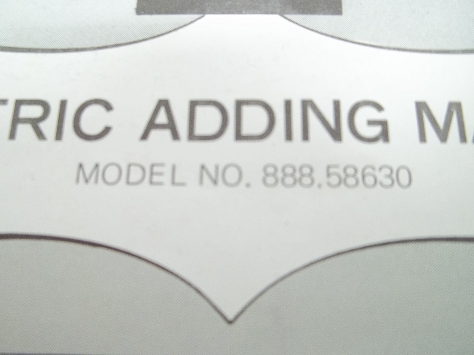Vintage Sears Adding Machine Model 888.58630 Owners Manual