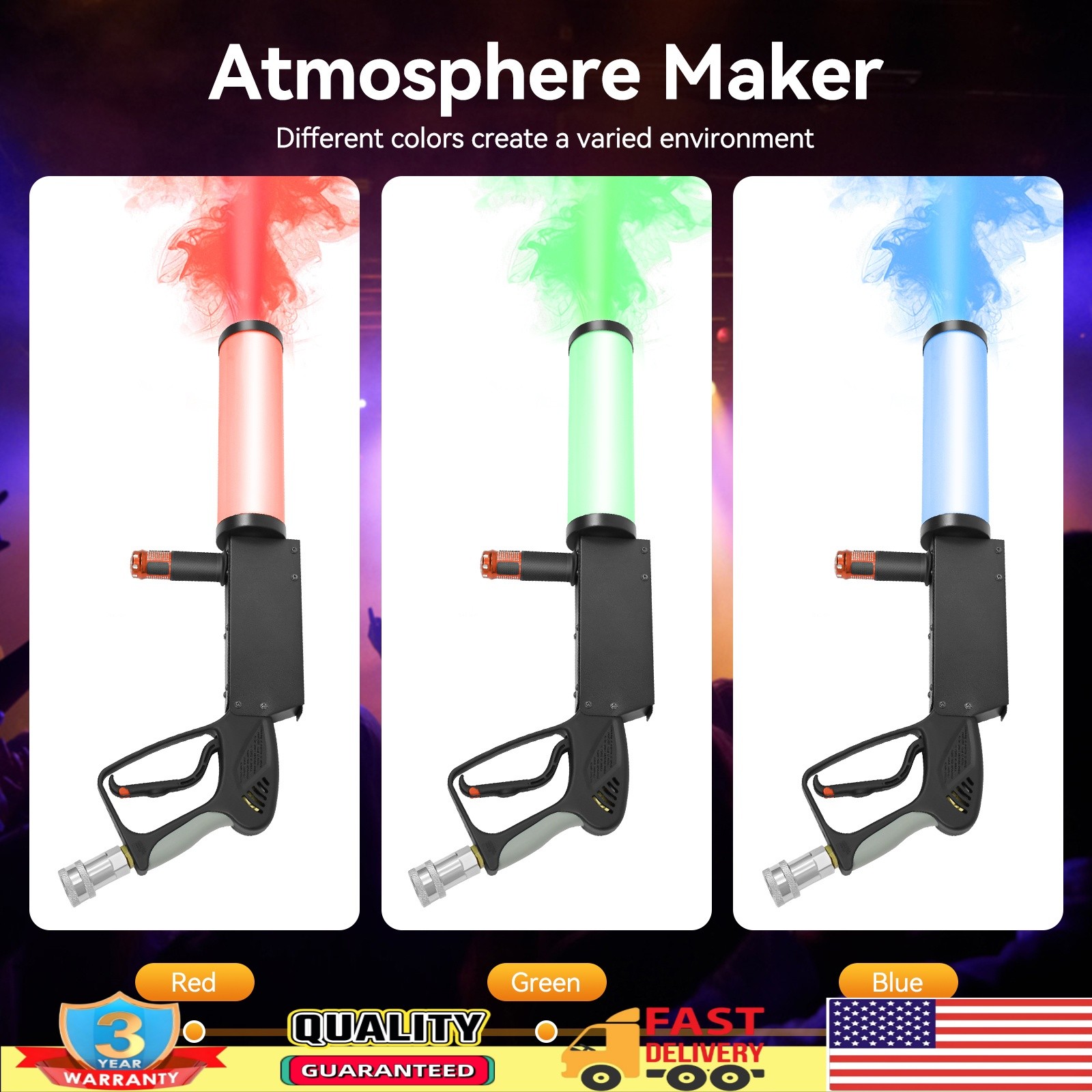 CO2 Cannon CO2 Handheld DMX Blaster DJ Disco Stage 50W C02 Jet +3M CO2 Hose Sale